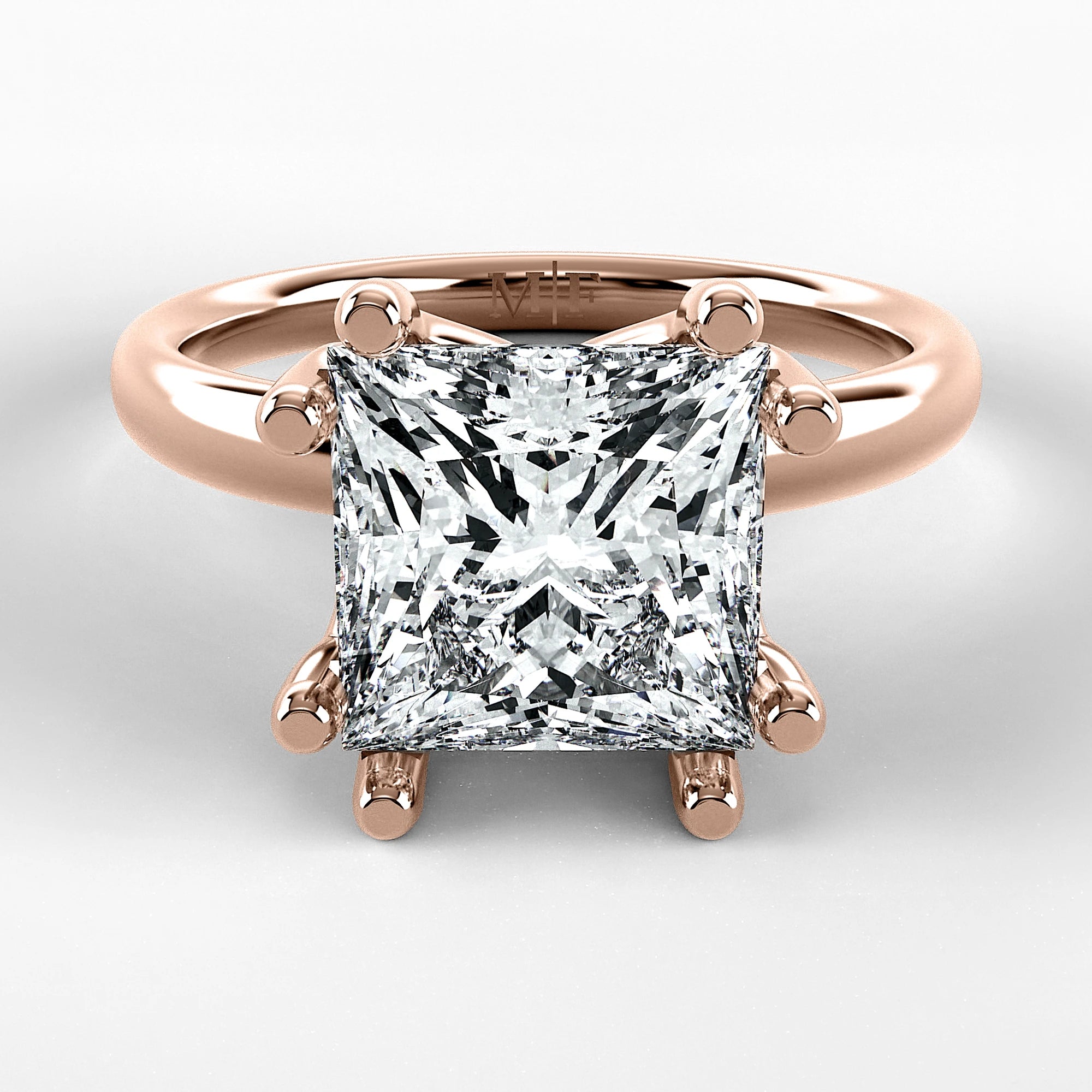 Anillo de Compromiso Balance - Princess en oro rosa - vista 1