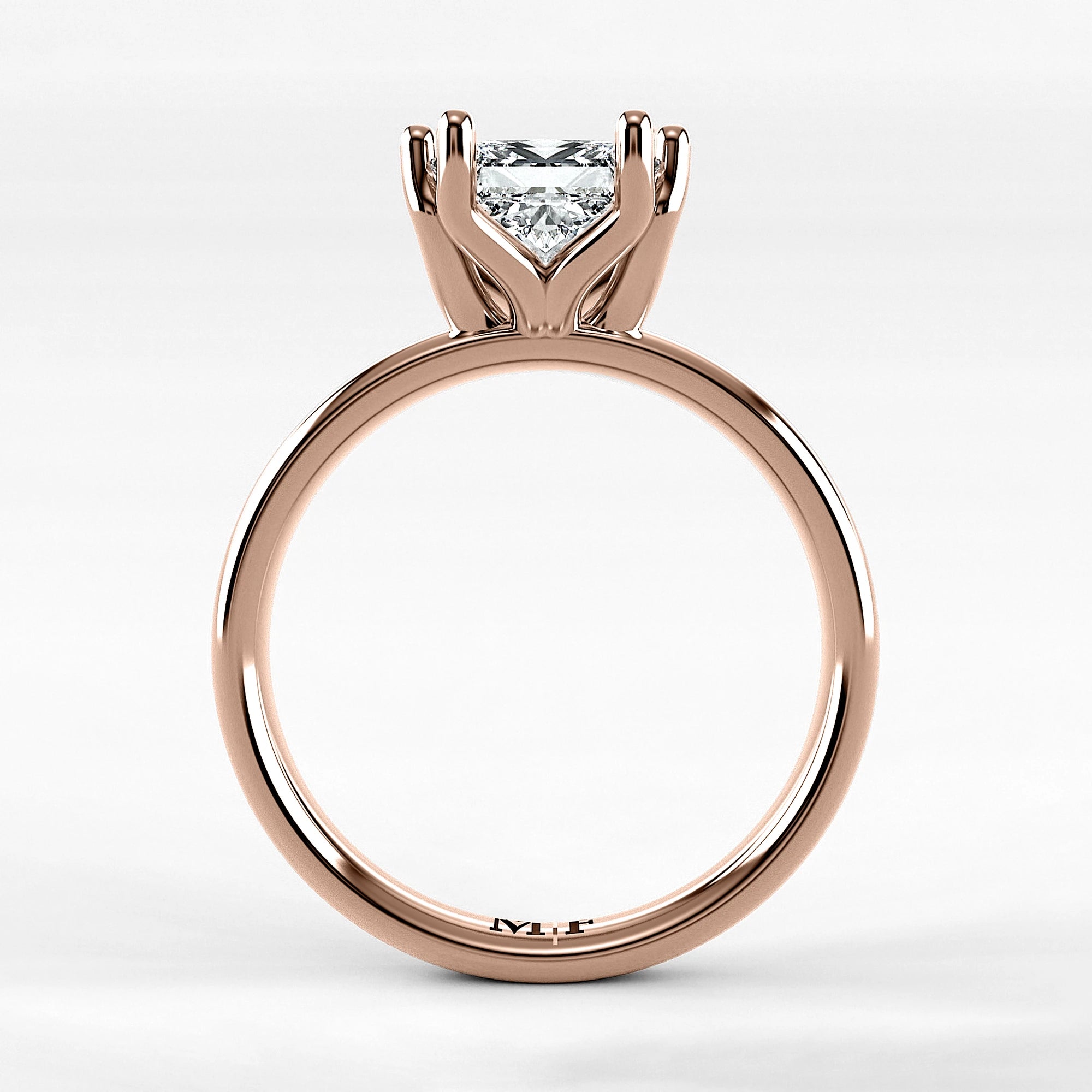 Anillo de Compromiso Balance - Princess en oro rosa - vista 3