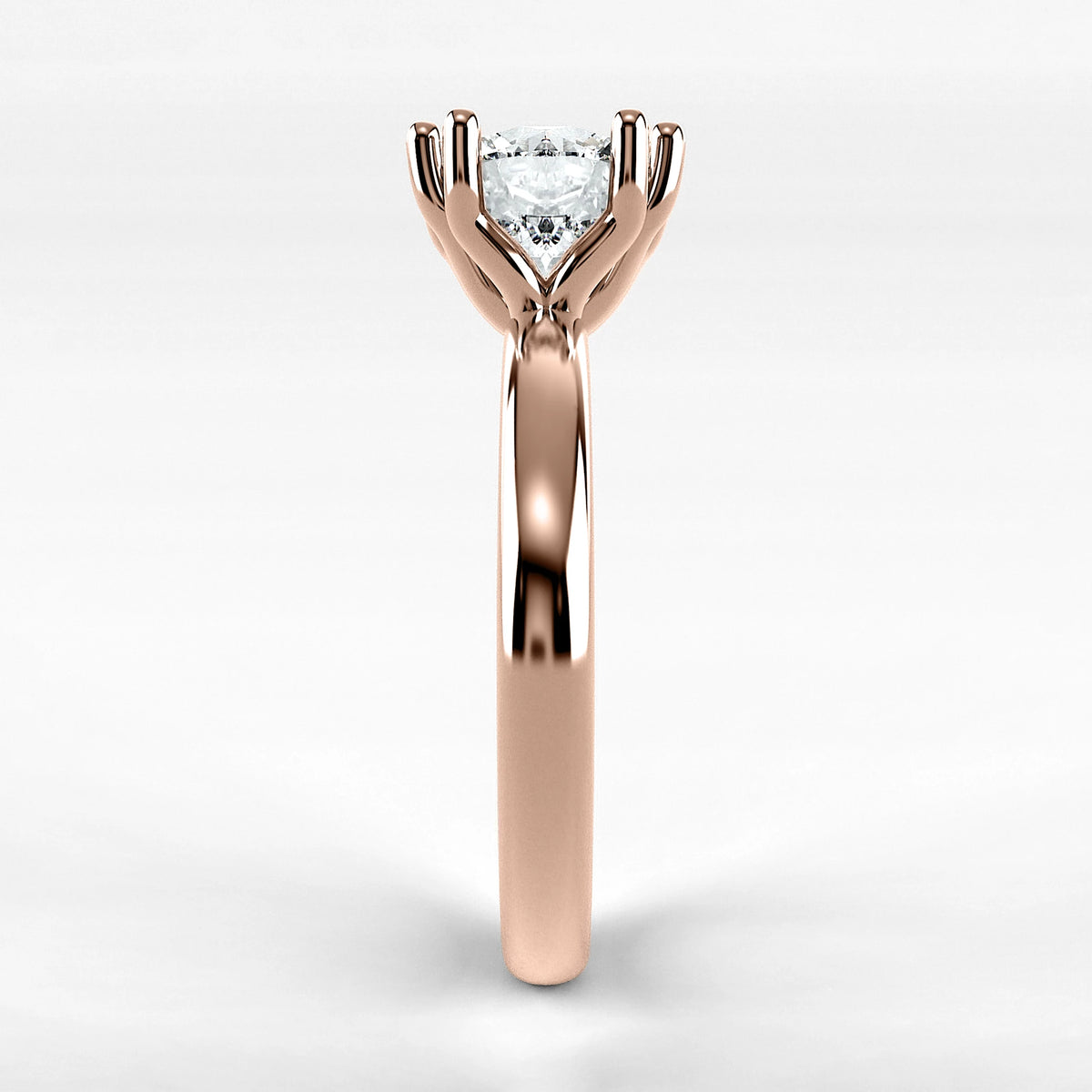 Anillo de Compromiso Balance - Redondo en oro rosa - vista 2