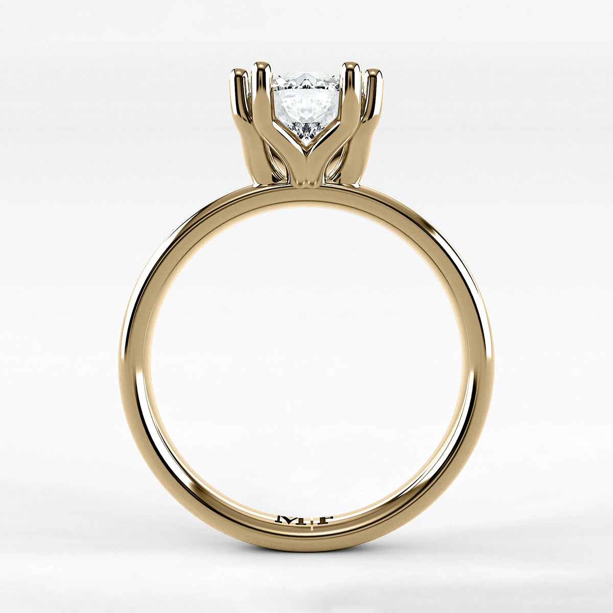 Anillo de Compromiso Balance - Redondo en oro amarillo - vista 3