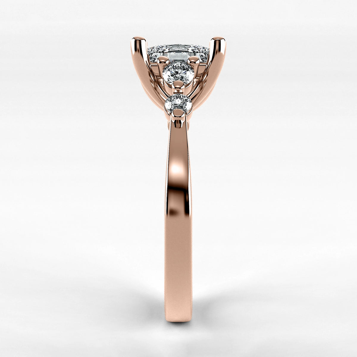 Anillo de Compromiso Constelación - Princess en oro rosa - vista 2