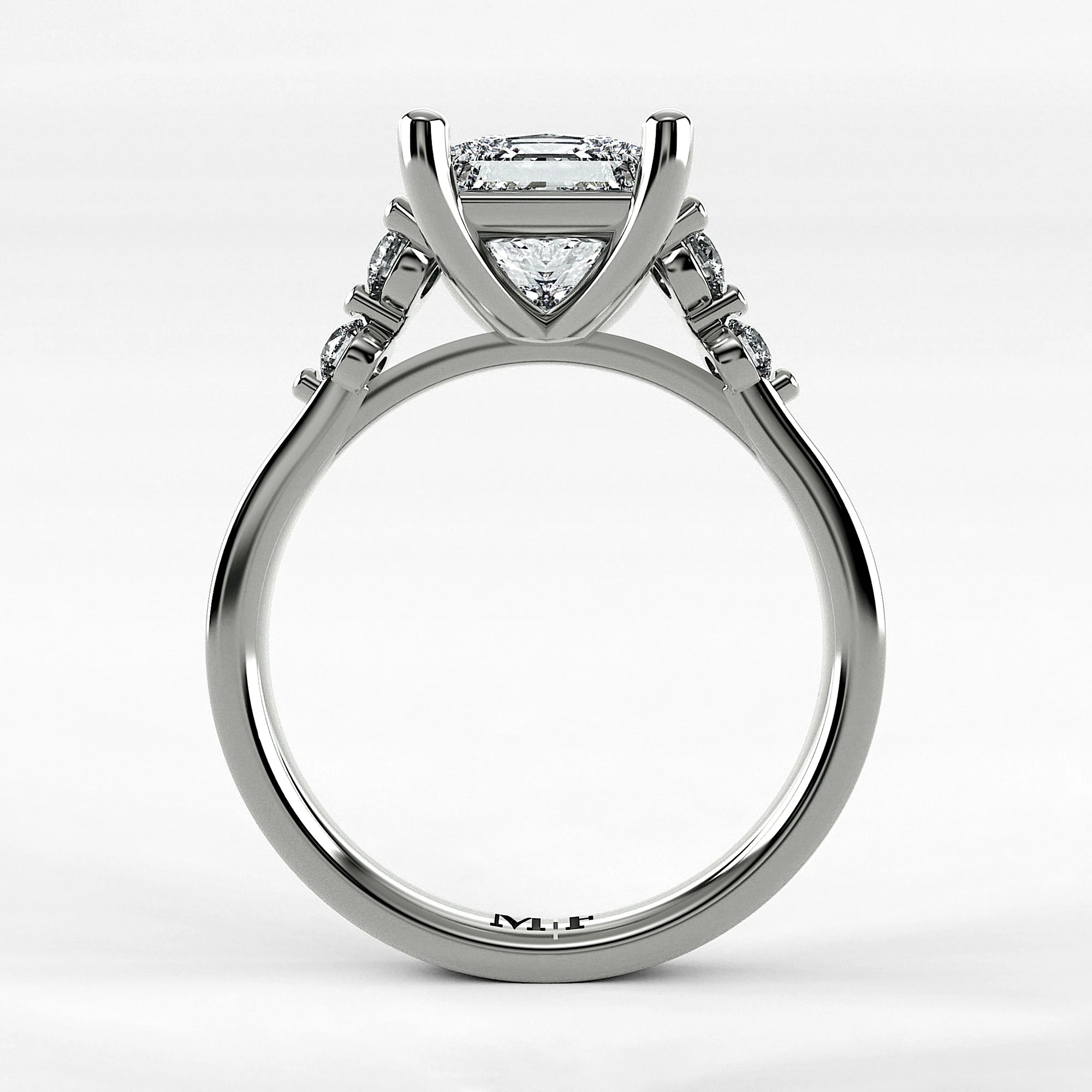 Anillo de Compromiso Constelación - Princess en oro blanco - vista 3
