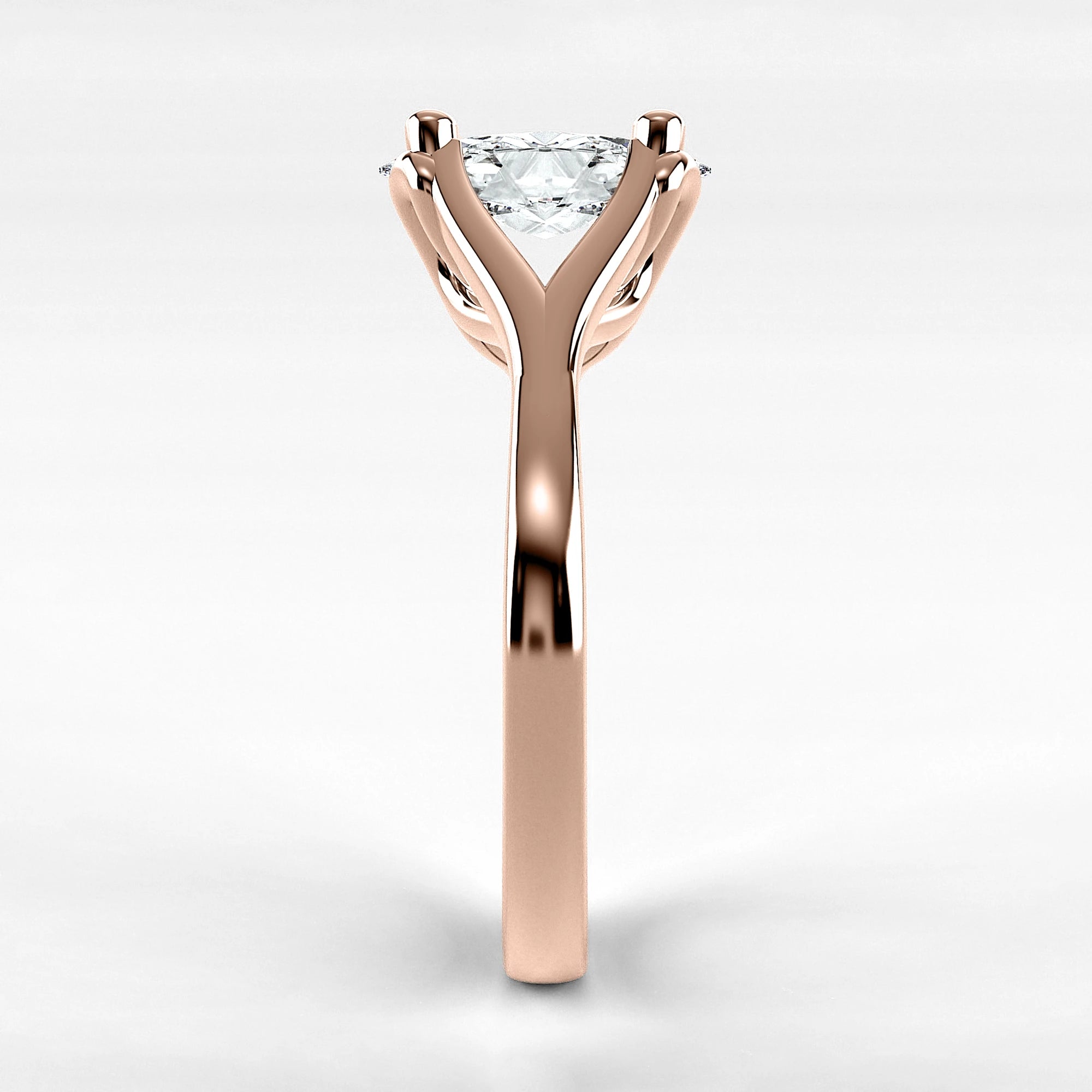Anillo de Compromiso Apertura - Marquesa en oro rosa - vista 2