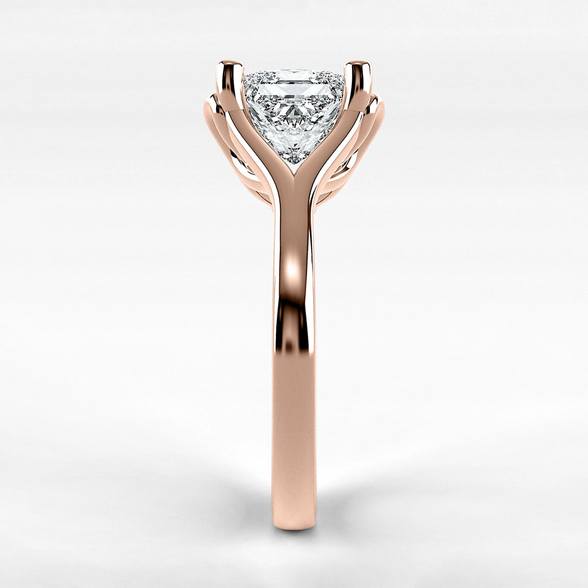 Anillo de Compromiso Apertura - Princess en oro rosa - vista 2