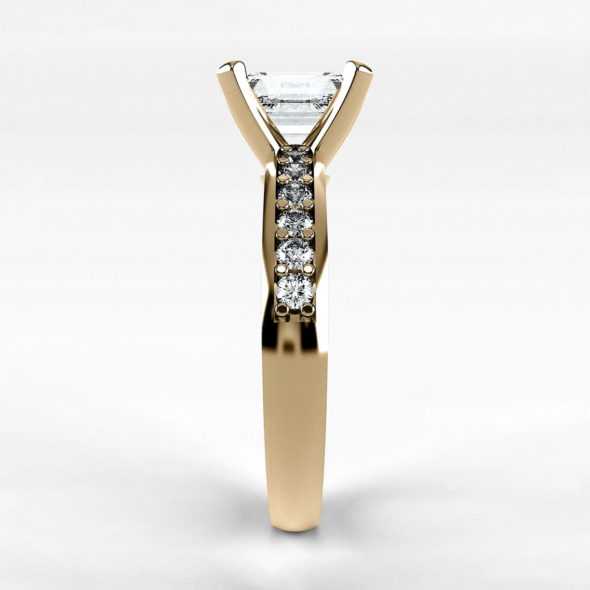 Anillo de Compromiso Pulso - Esmeralda en oro amarillo - vista 2