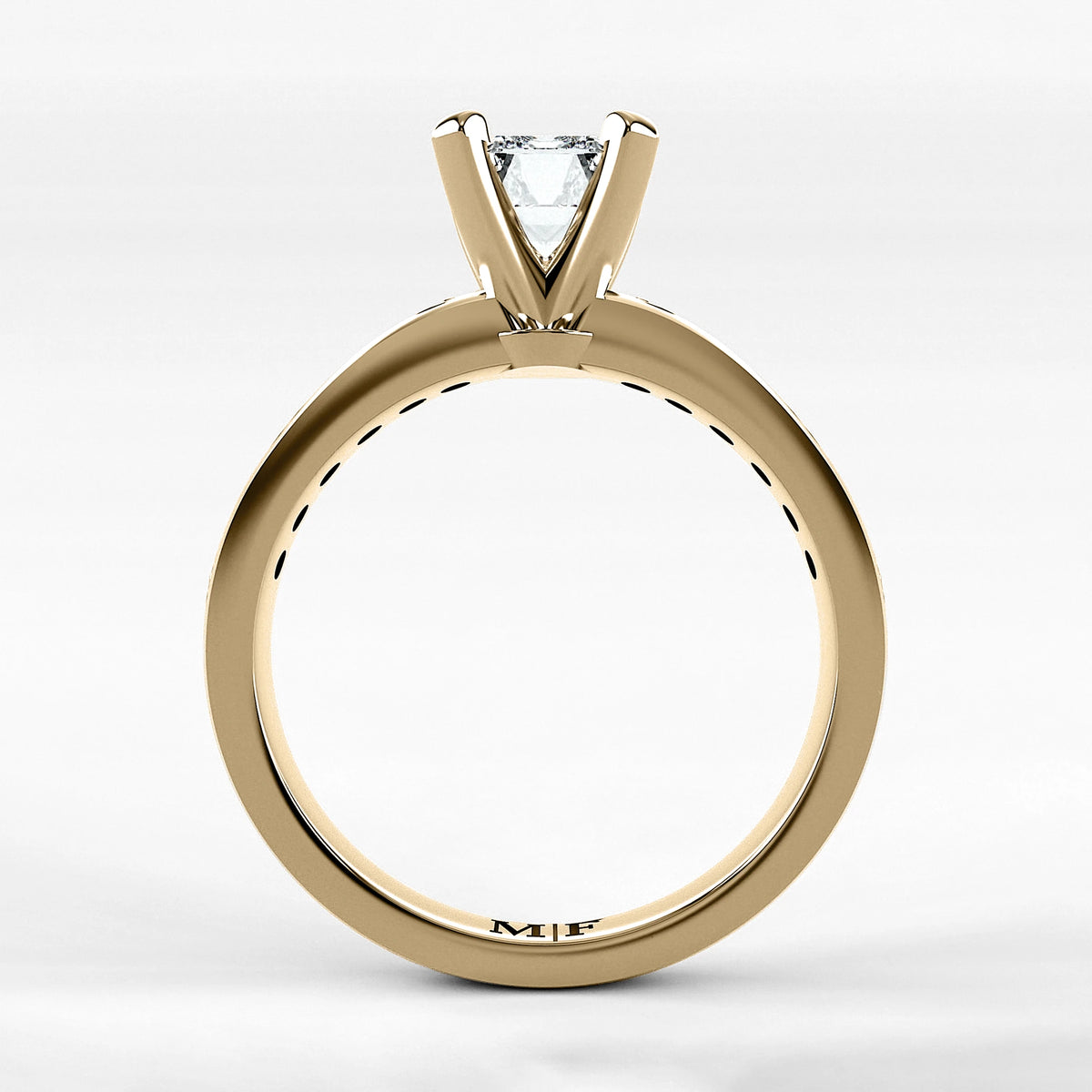 Anillo de Compromiso Pulso - Esmeralda en oro amarillo - vista 3