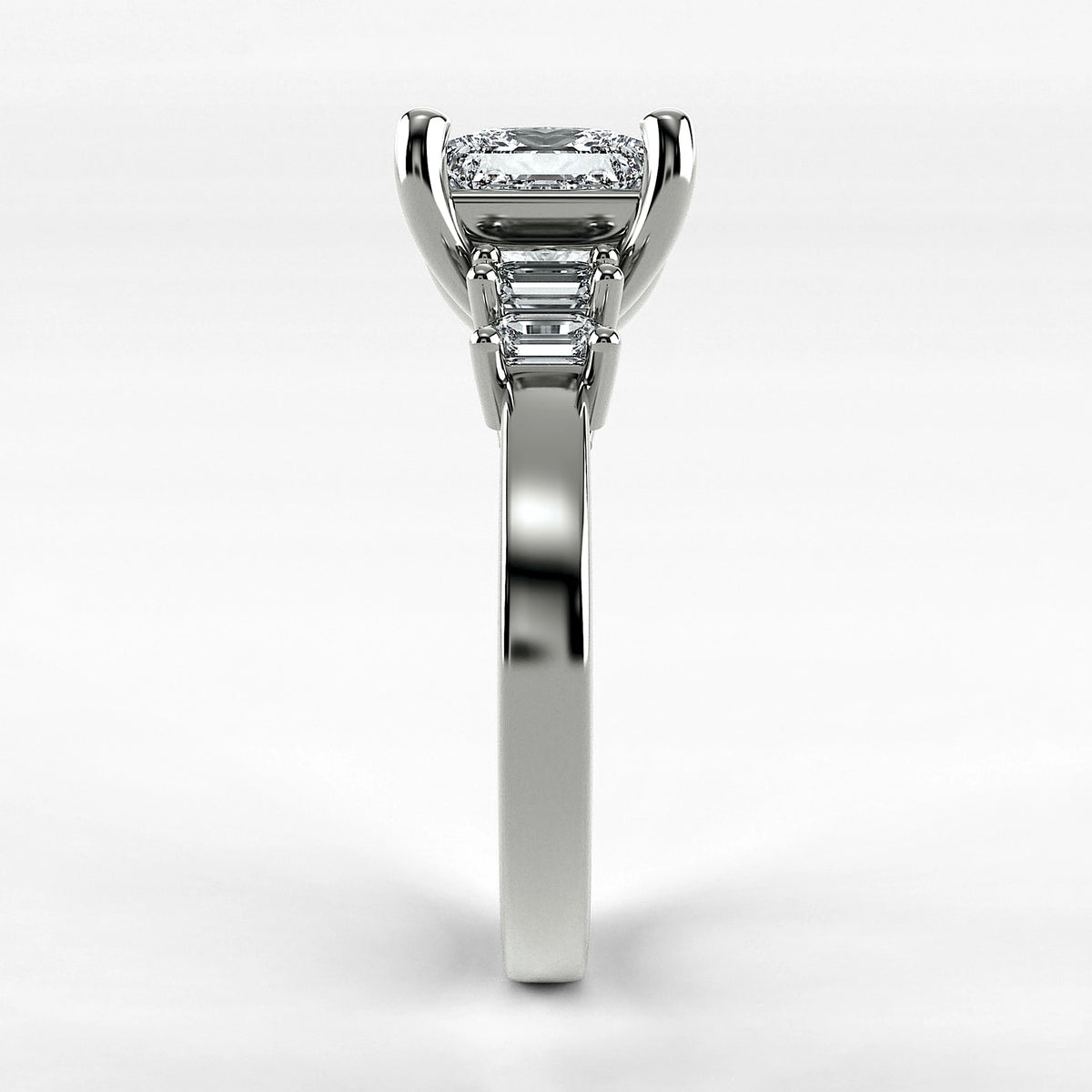 Anillo de Compromiso Eje - Princess en oro blanco - vista 2