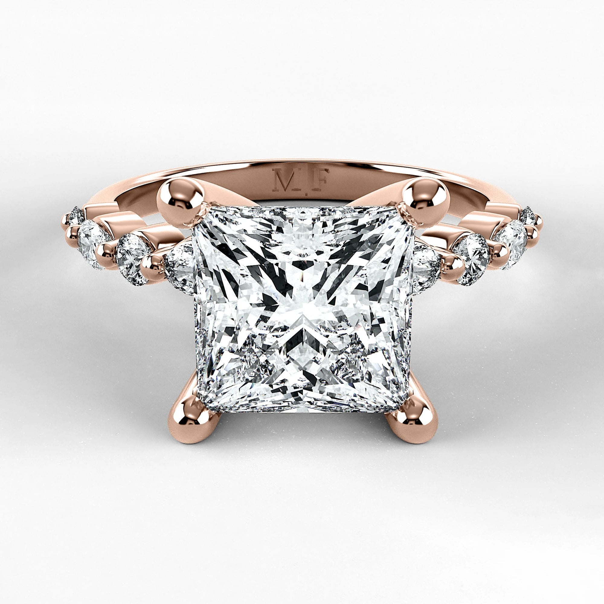 Anillo de Compromiso Intenso - Princess en oro rosa - vista 1
