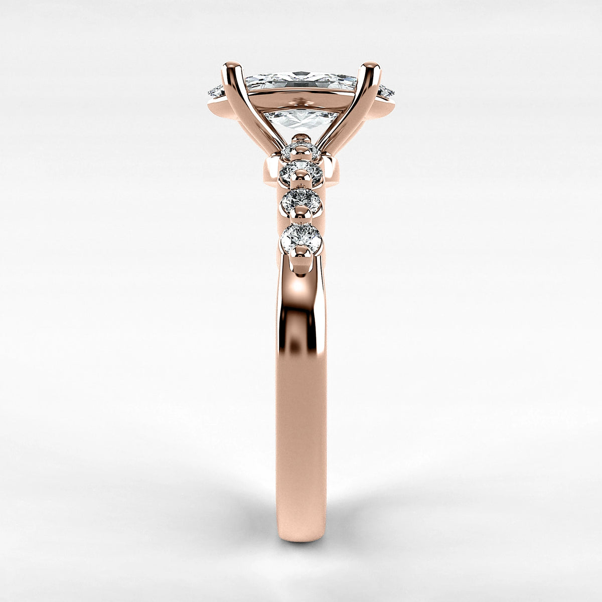Anillo de Compromiso Eterno - Marquesa en oro rosa - vista 2