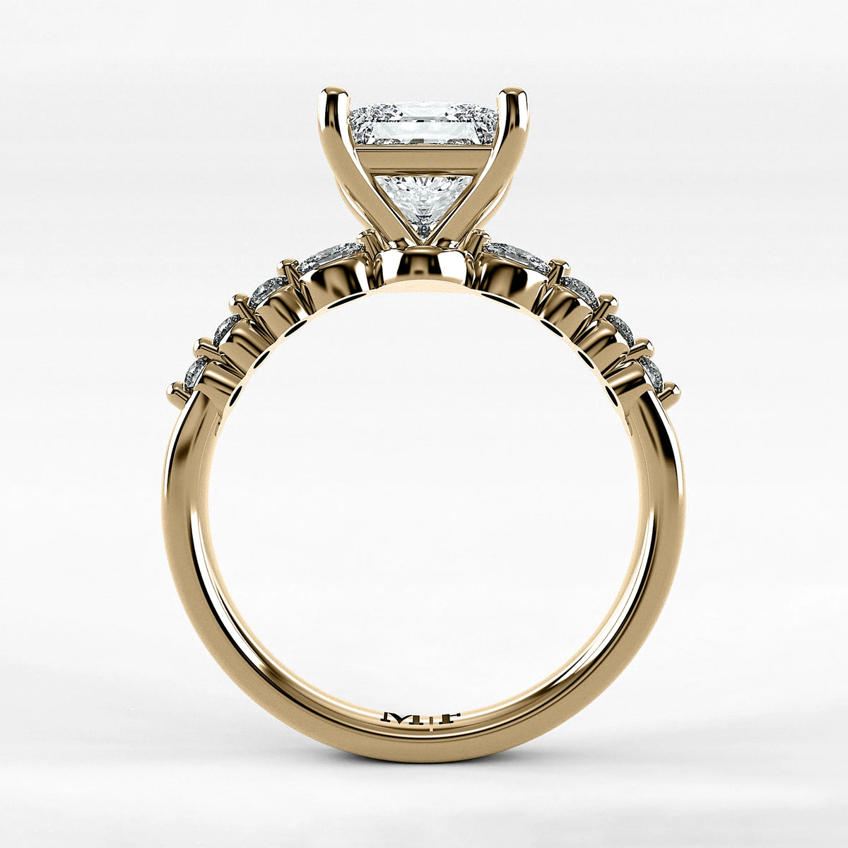Anillo de Compromiso Eterno - Princess en oro amarillo - vista 3