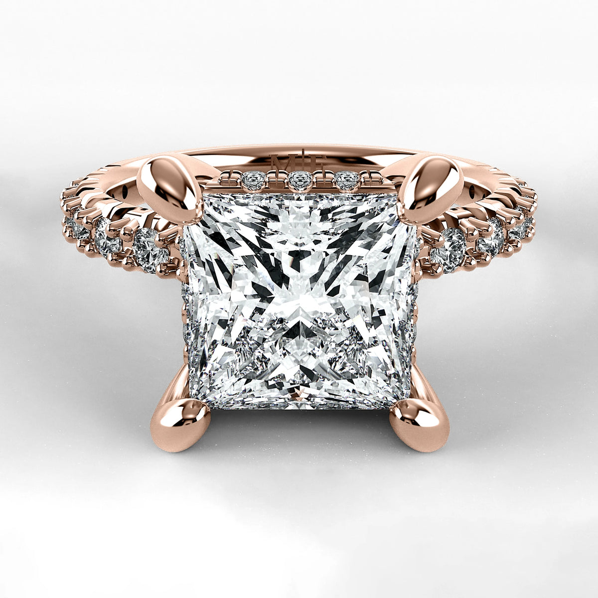 Anillo de Compromiso Herencia - Princess en oro rosa - vista 1