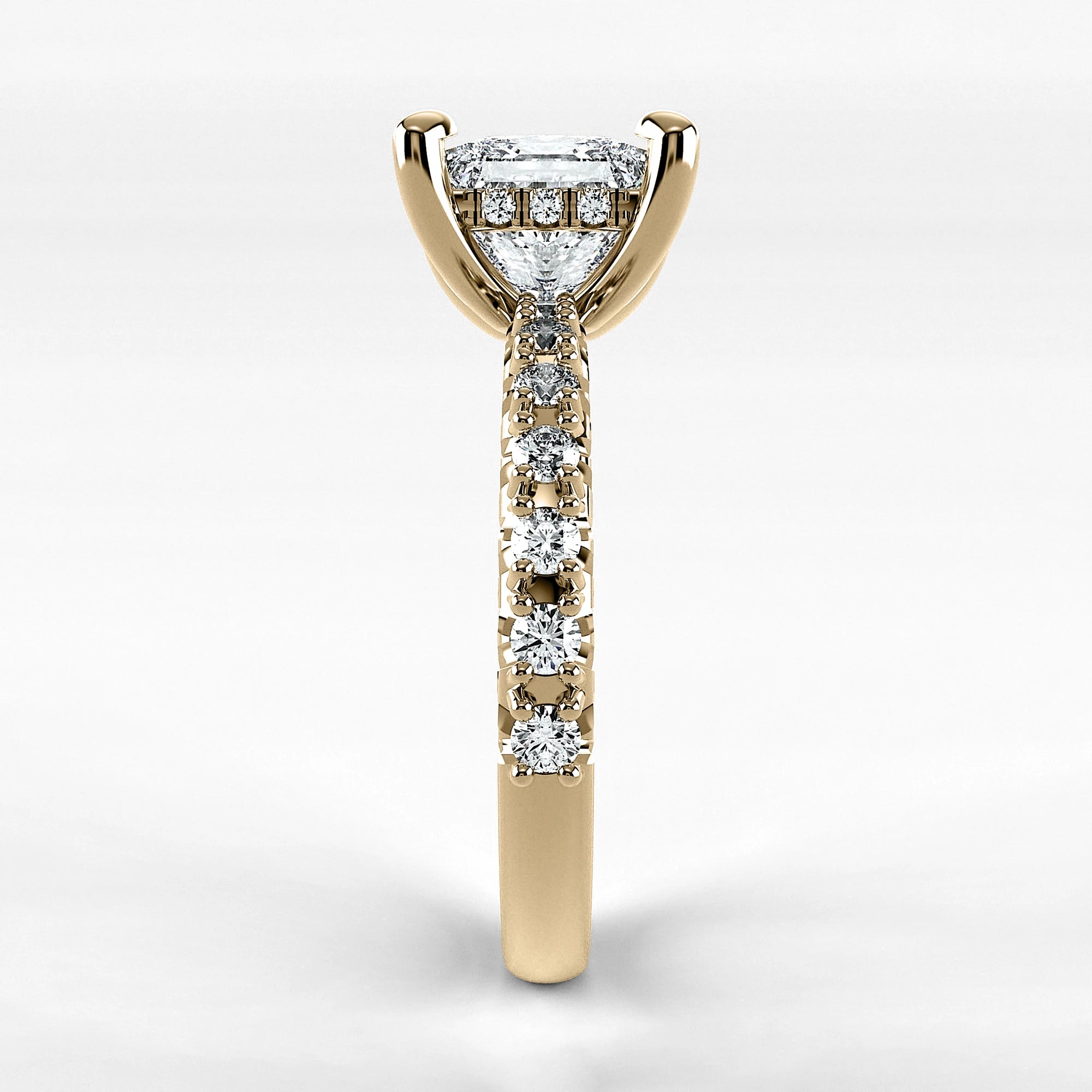 Anillo de Compromiso Herencia - Princess en oro amarillo - vista 2