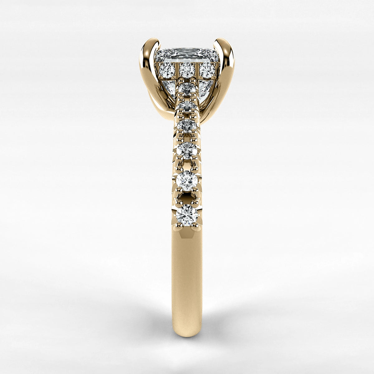 Anillo de Compromiso Supremo - Princess en oro amarillo - vista 2