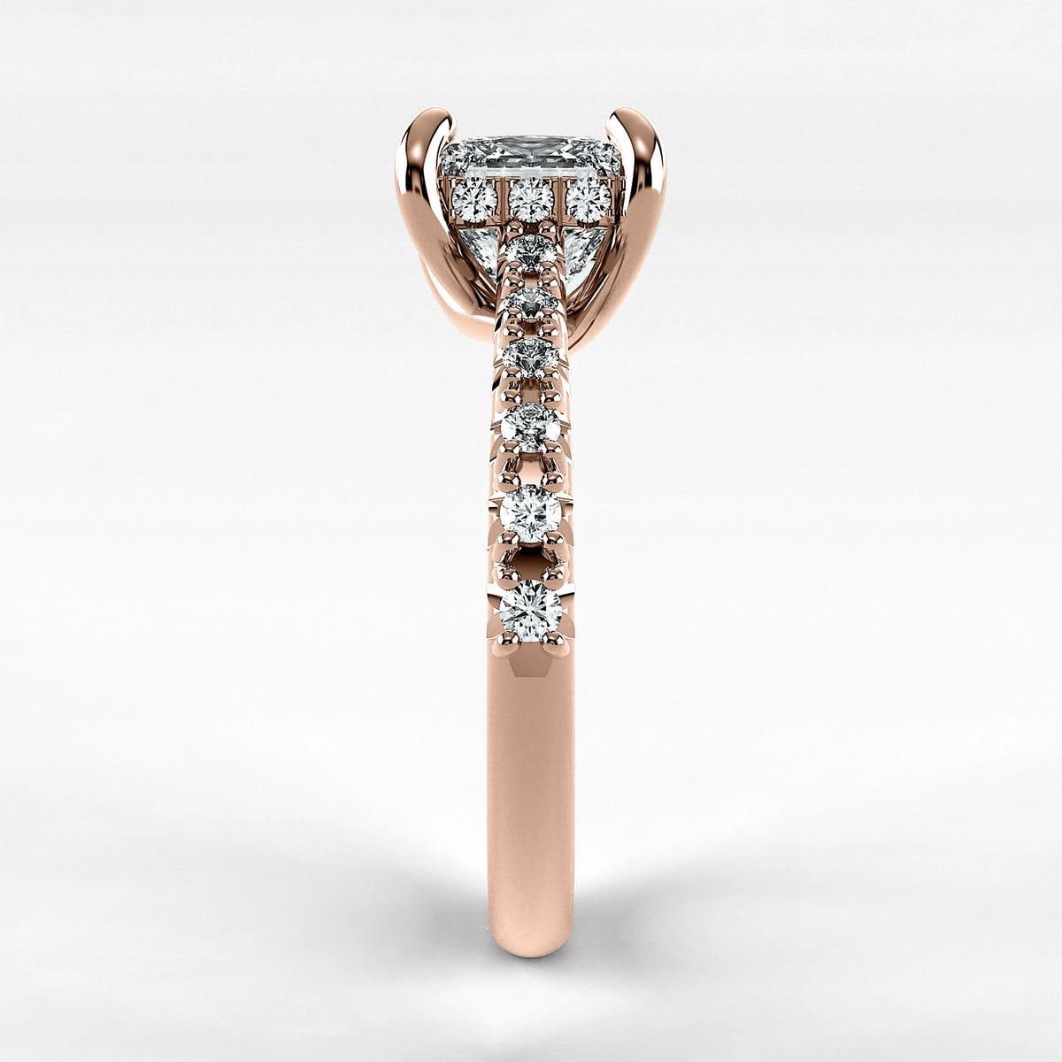 Anillo de Compromiso Supremo - Princess en oro rosa - vista 2