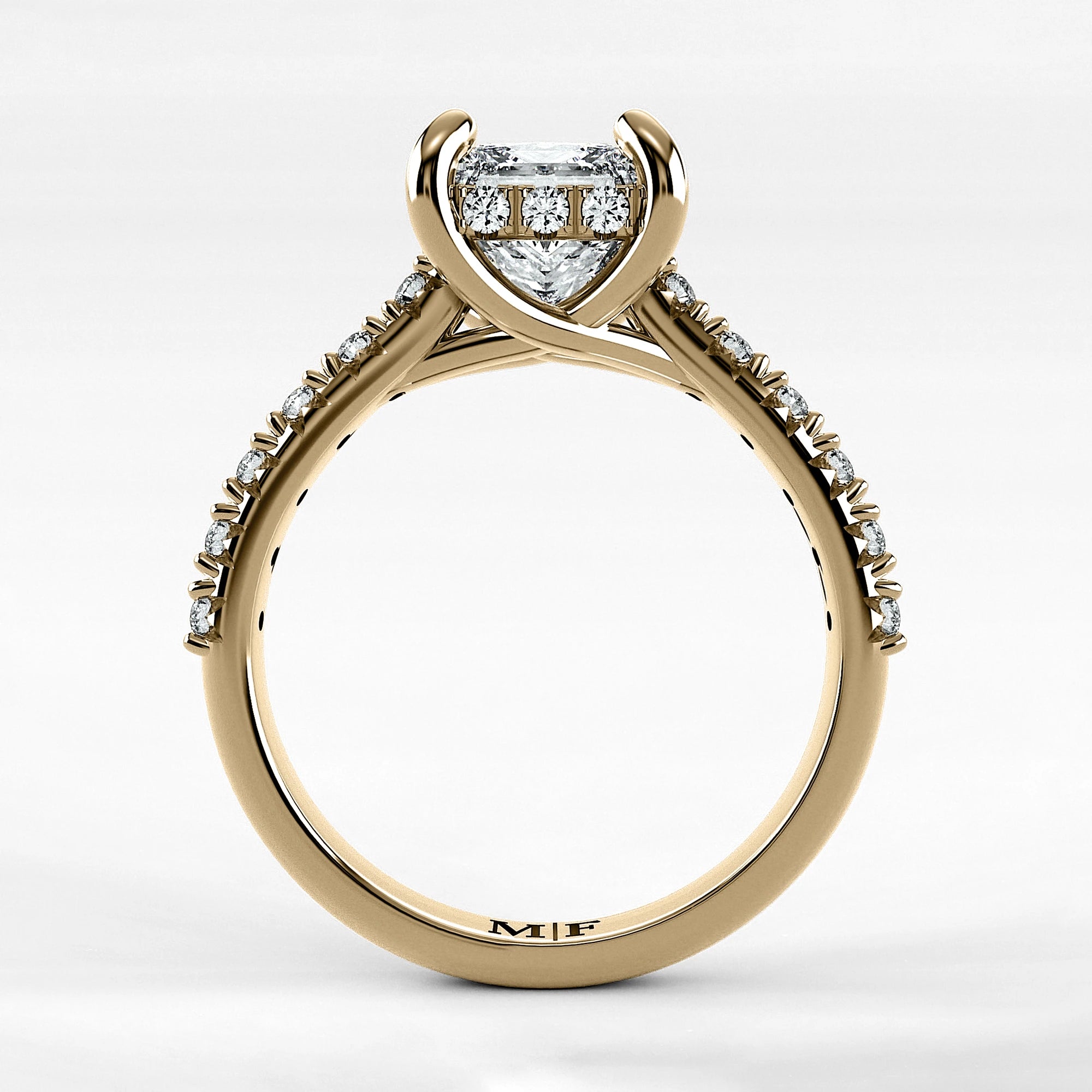 Anillo de Compromiso Supremo - Princess en oro amarillo - vista 3