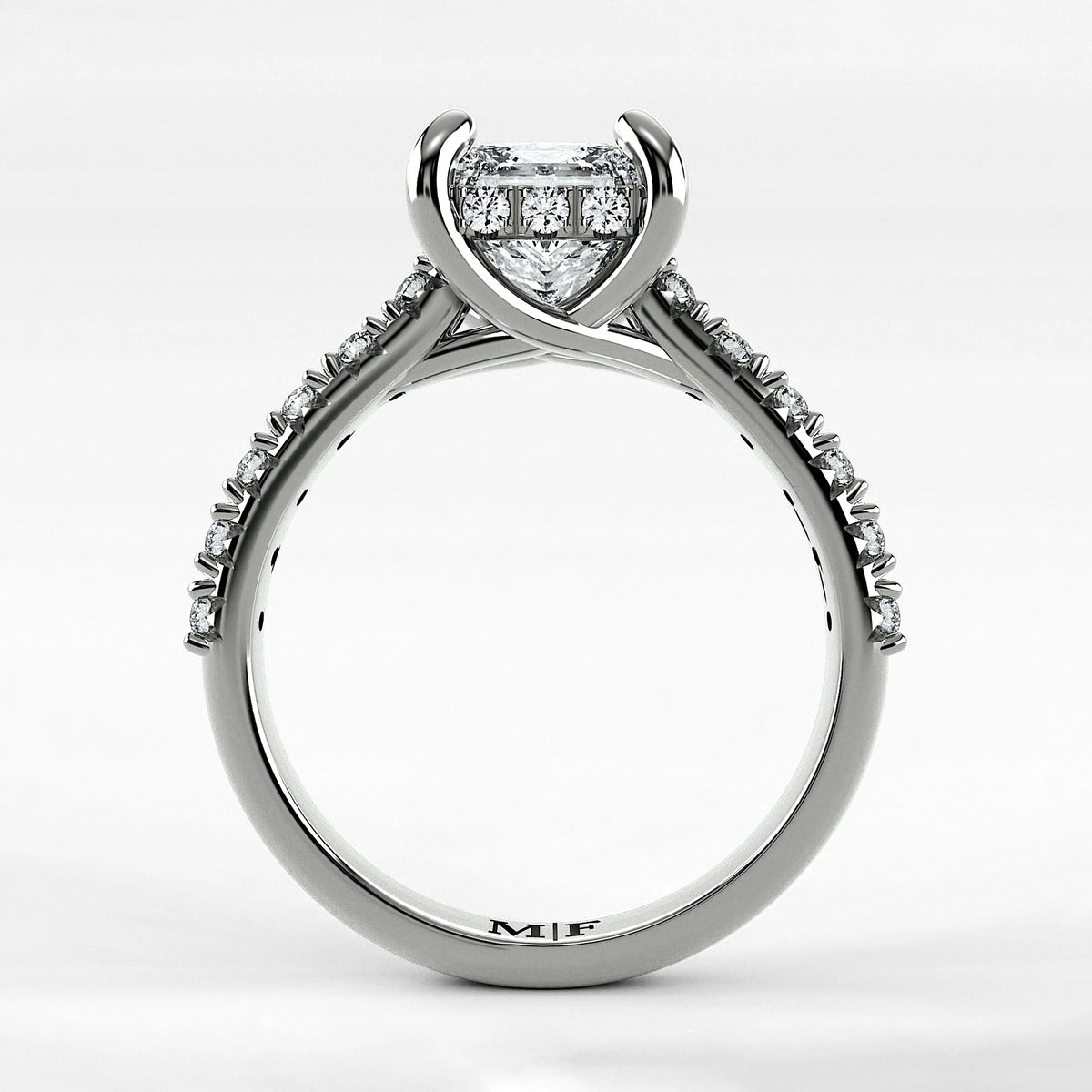 Anillo de Compromiso Supremo - Princess en oro blanco - vista 3