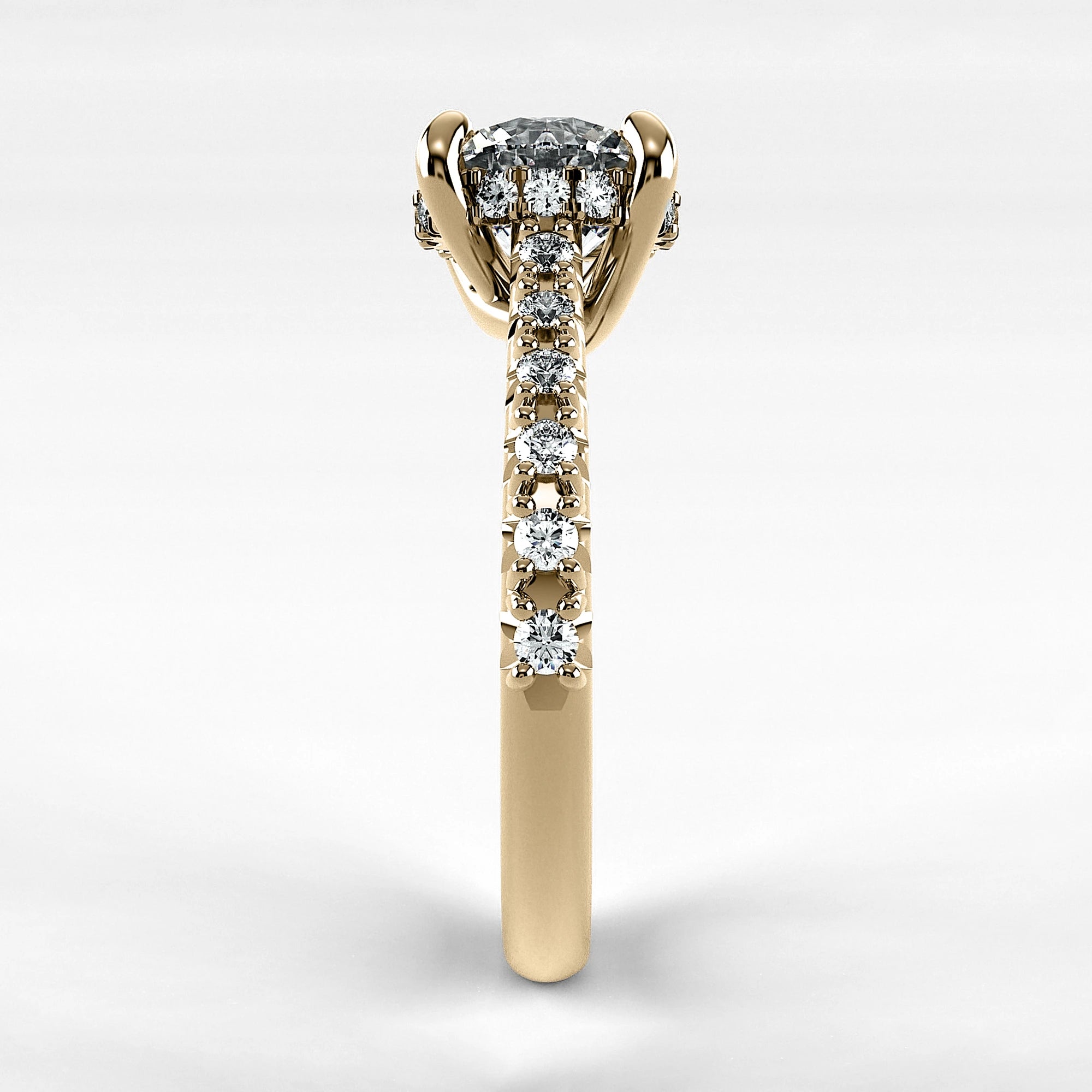 Anillo de Compromiso Supremo - Redondo en oro amarillo - vista 2