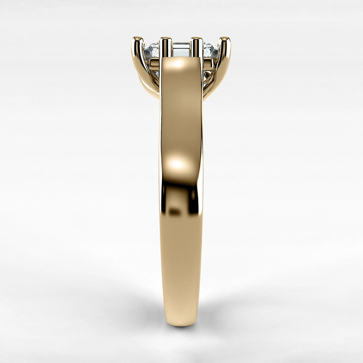 Anillo de Compromiso Lucerna - Esmeralda en oro amarillo - vista 2