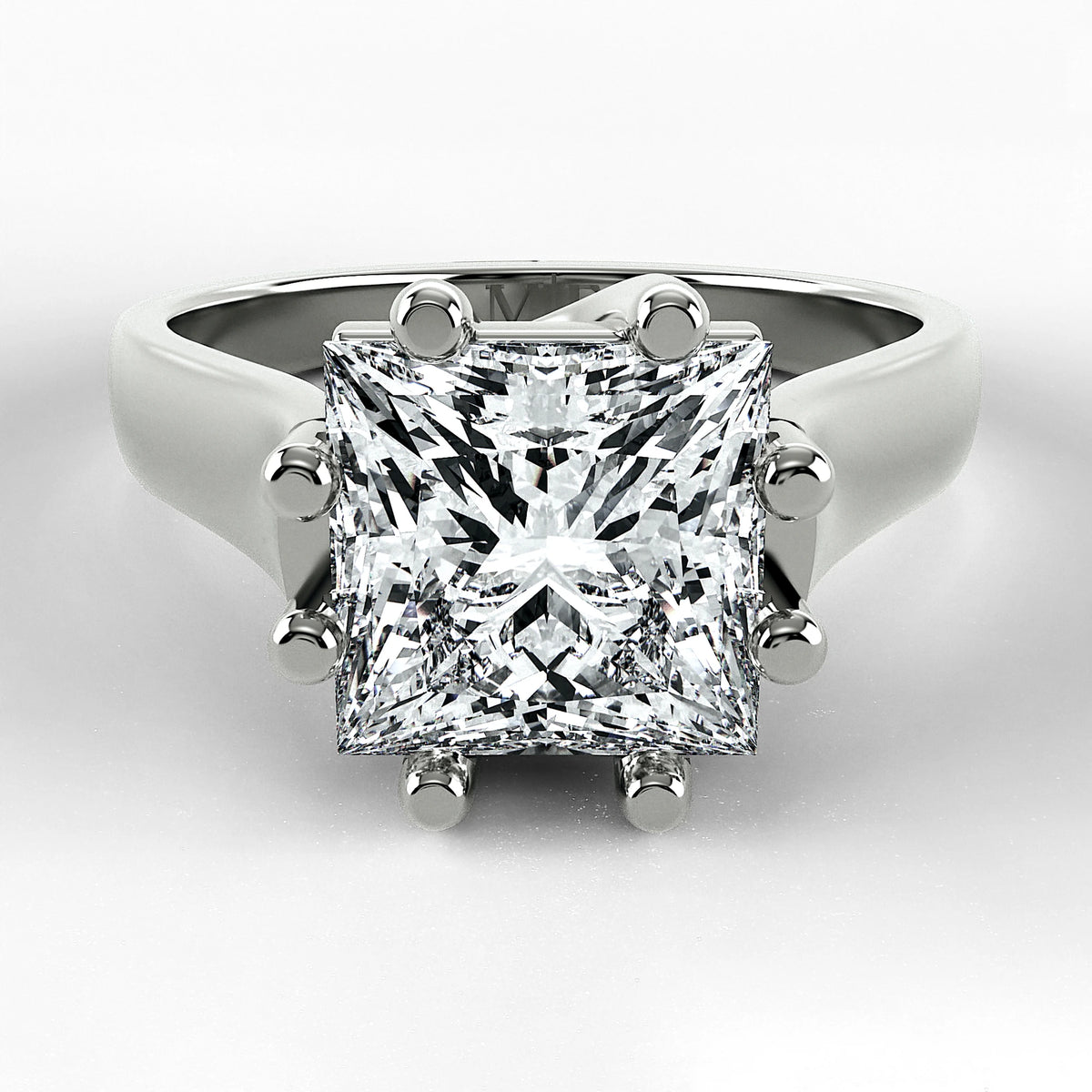 Anillo de Compromiso Lucerna - Princess en oro blanco - vista 1
