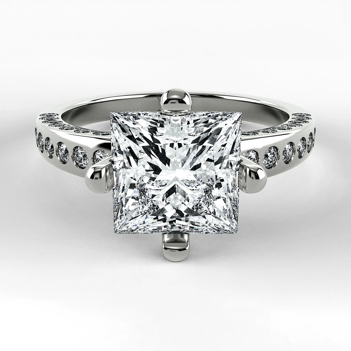 Anillo de Compromiso Clarisse - Princess en oro blanco - vista 1