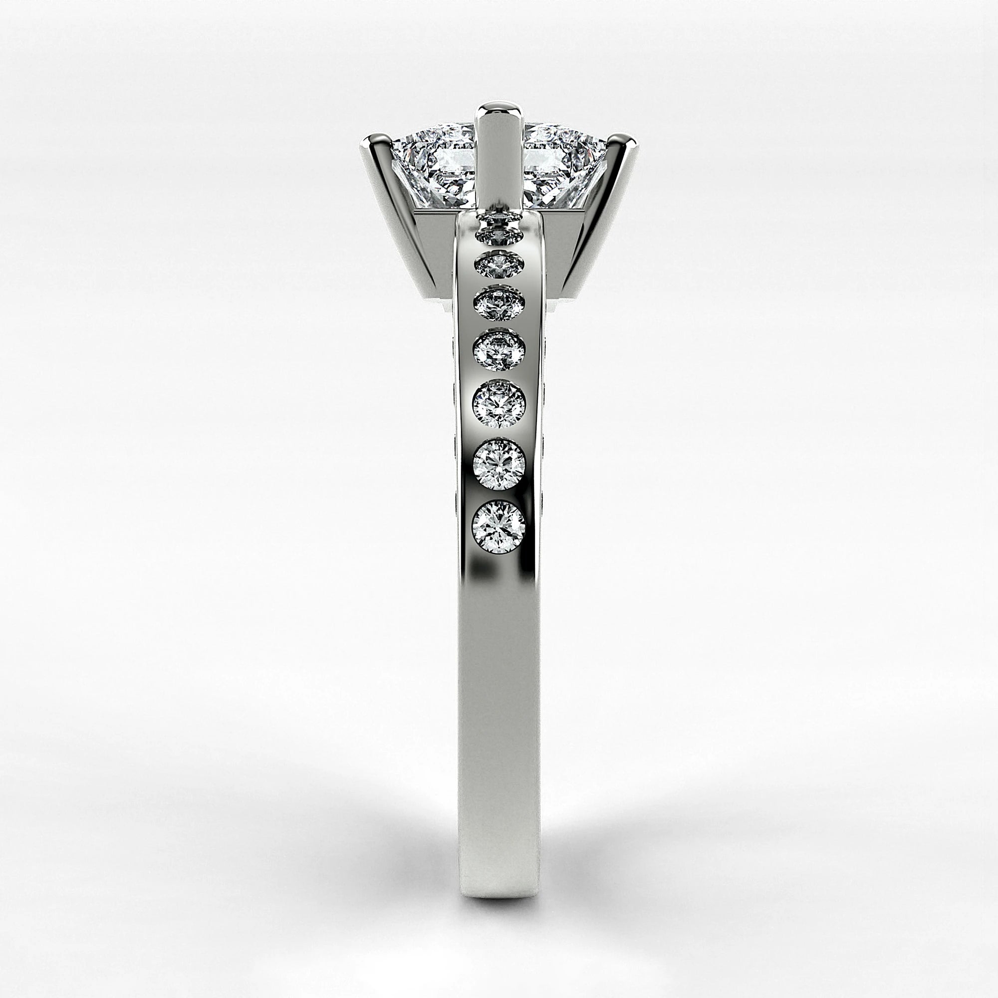 Anillo de Compromiso Clarisse - Princess en oro blanco - vista 2
