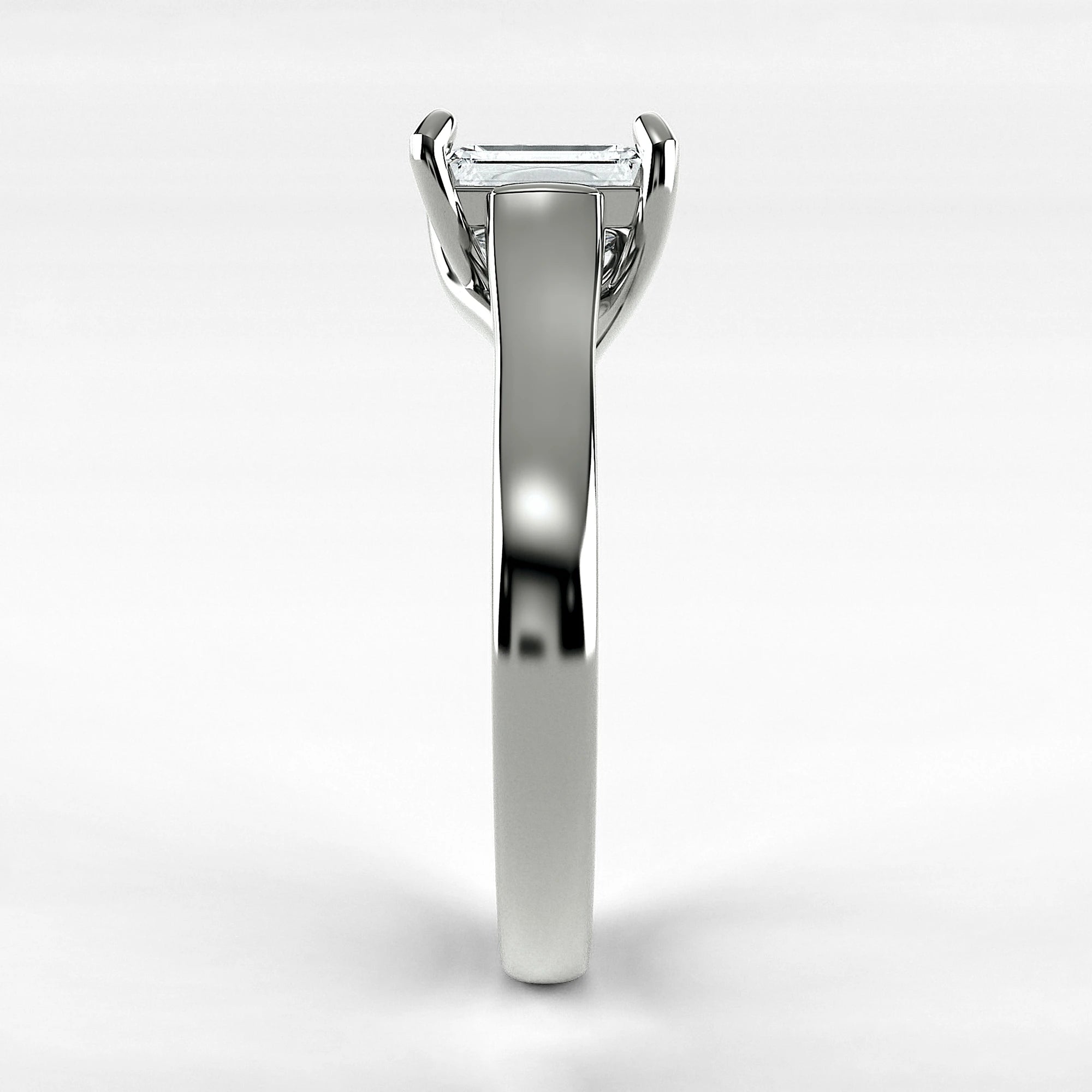 Anillo de Compromiso Imperia - Esmeralda en oro blanco - vista 2