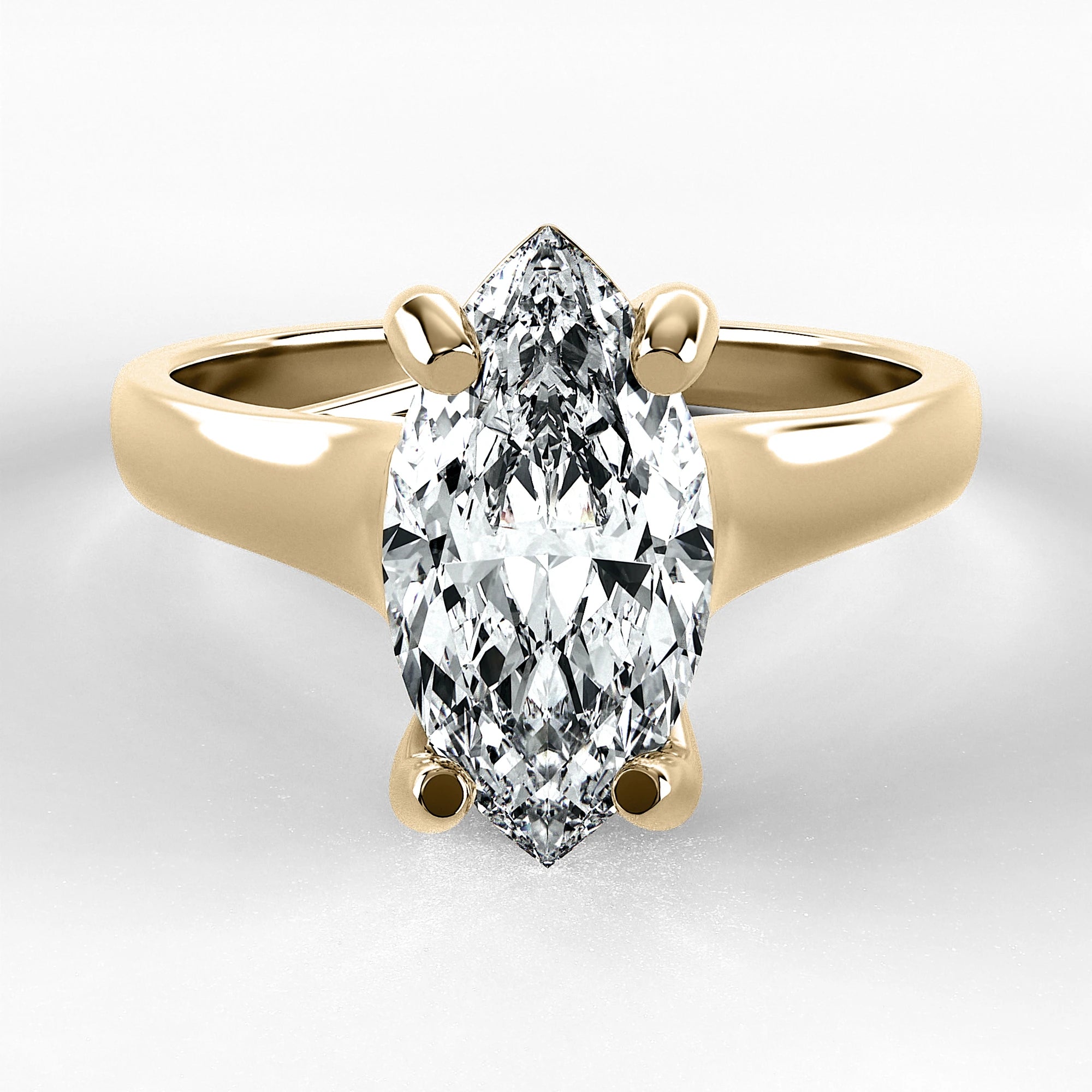 Anillo de Compromiso Imperia - Marquesa en oro amarillo - vista 1
