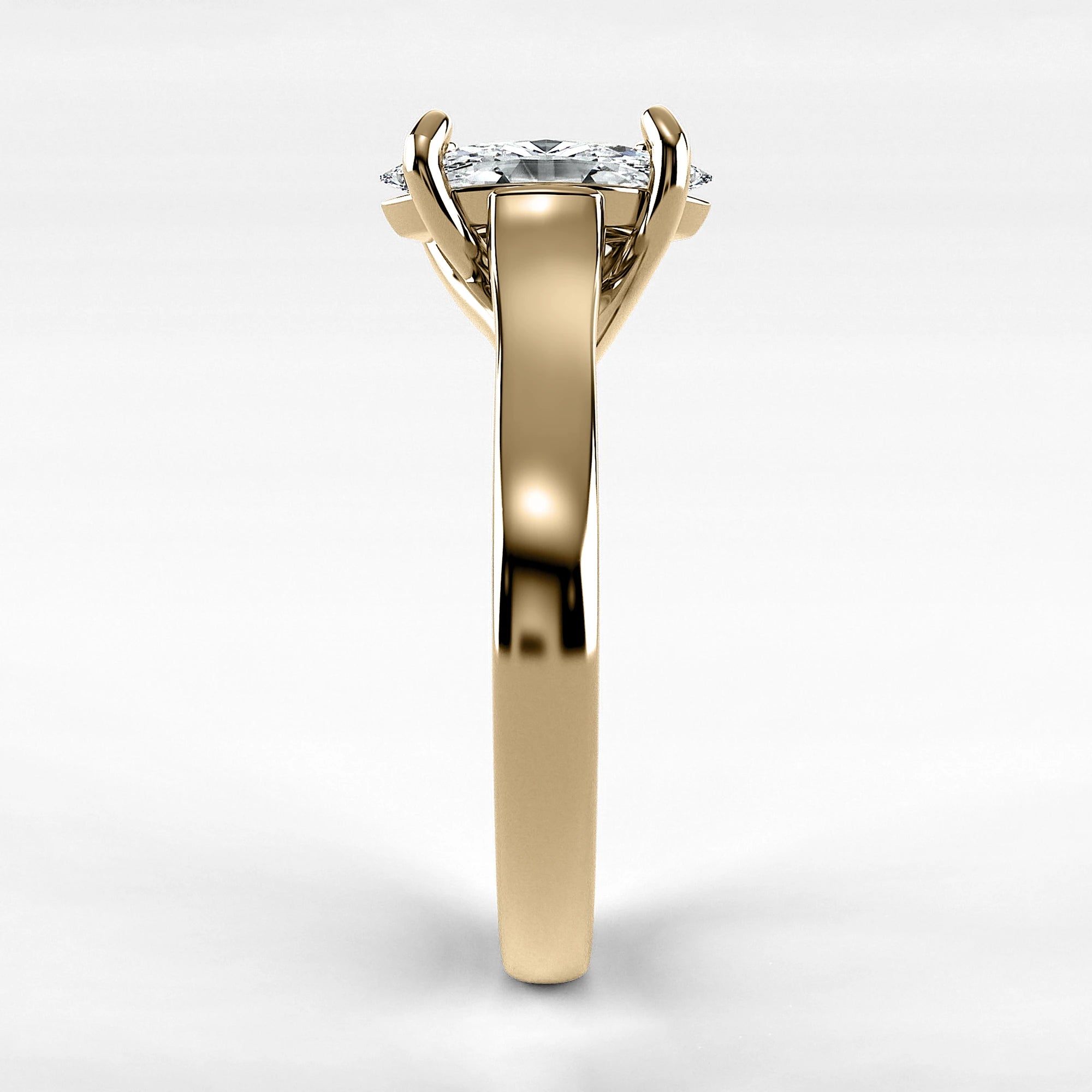 Anillo de Compromiso Imperia - Marquesa en oro amarillo - vista 2