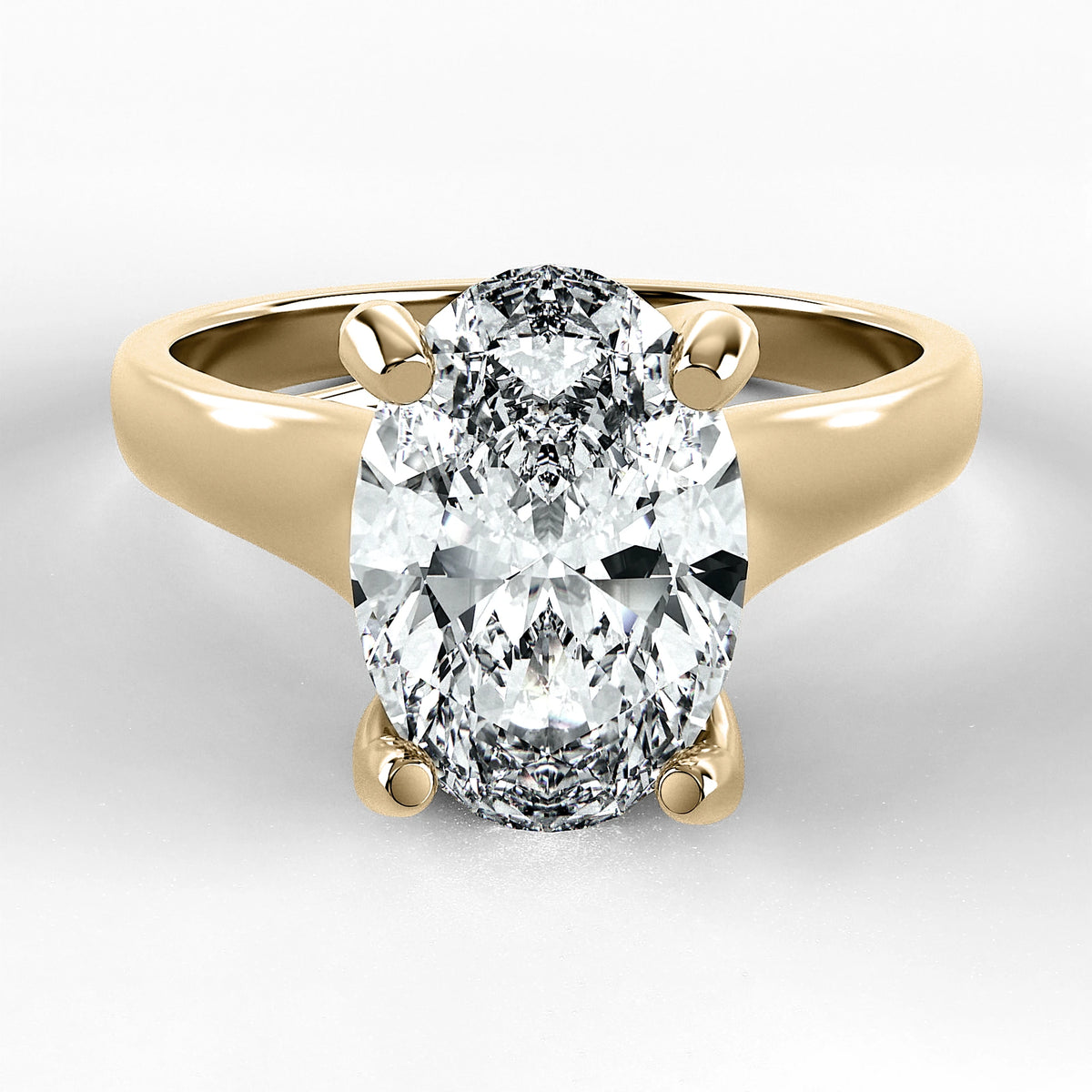 Anillo de Compromiso Imperia - Oval en oro amarillo - vista 1