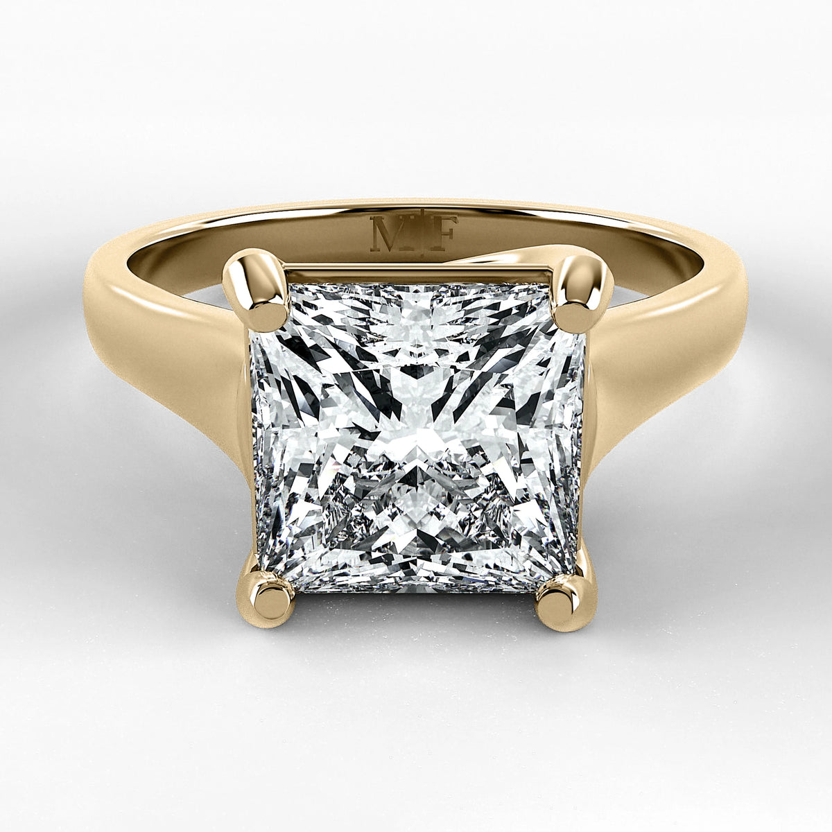 Anillo de Compromiso Imperia - Princess en oro amarillo - vista 1