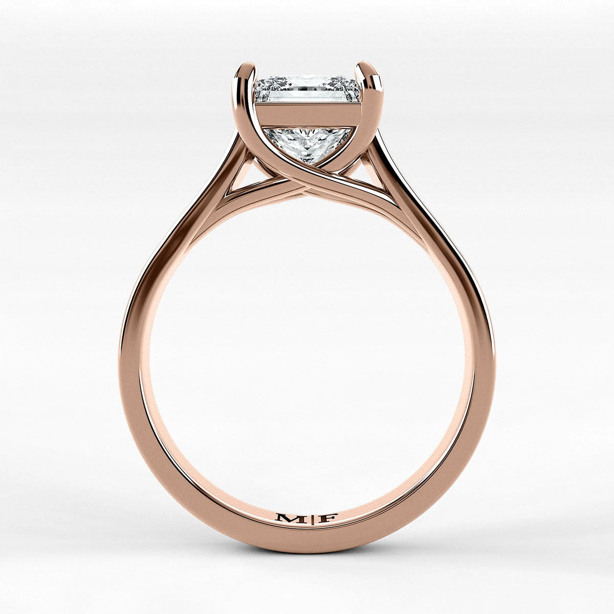 Anillo de Compromiso Imperia - Princess en oro rosa - vista 3
