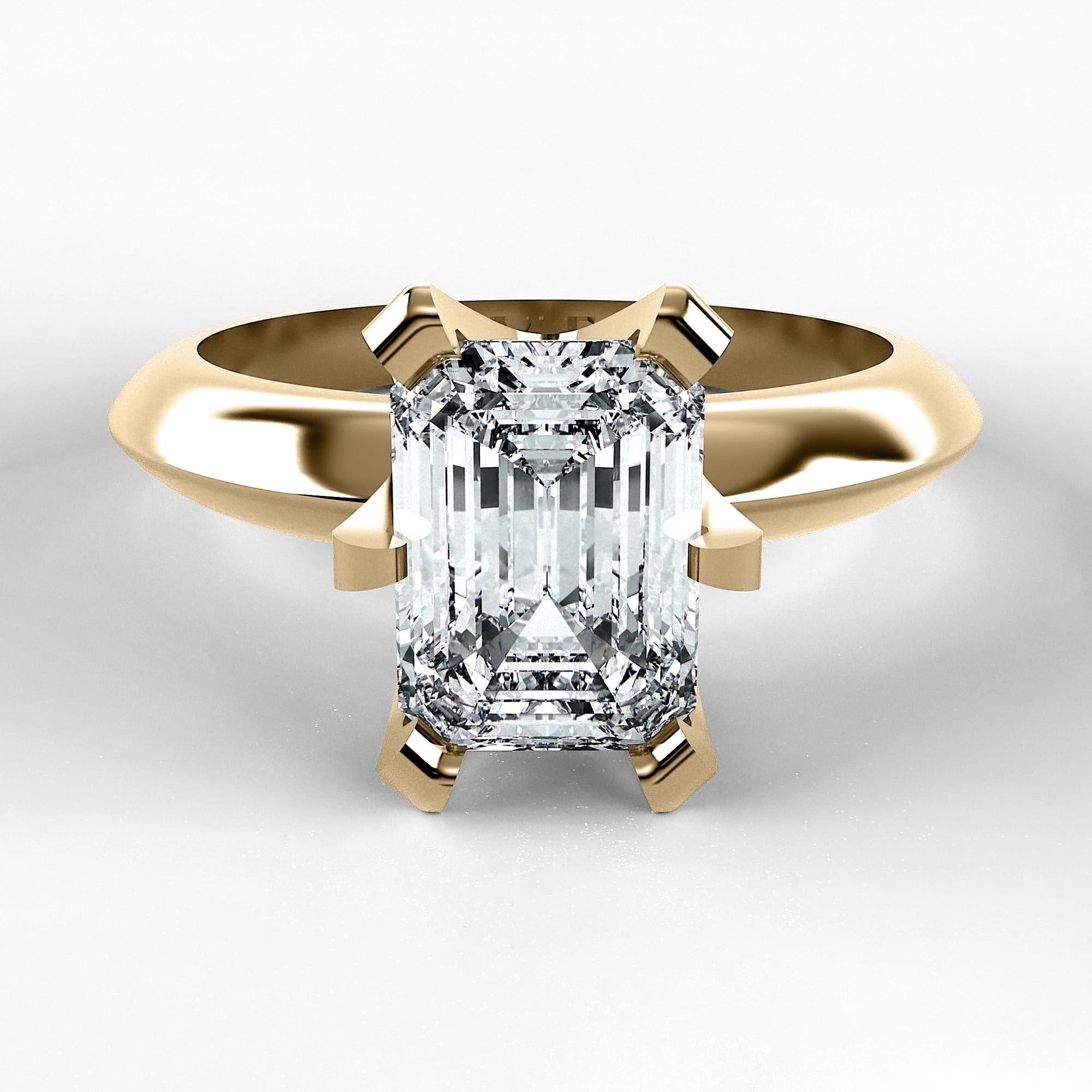 Anillo de Compromiso Magno - Esmeralda en oro amarillo - vista 1