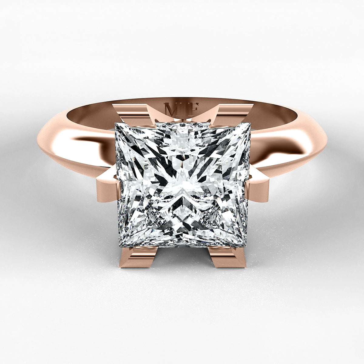 Anillo de Compromiso Magno - Princess en oro rosa - vista 1