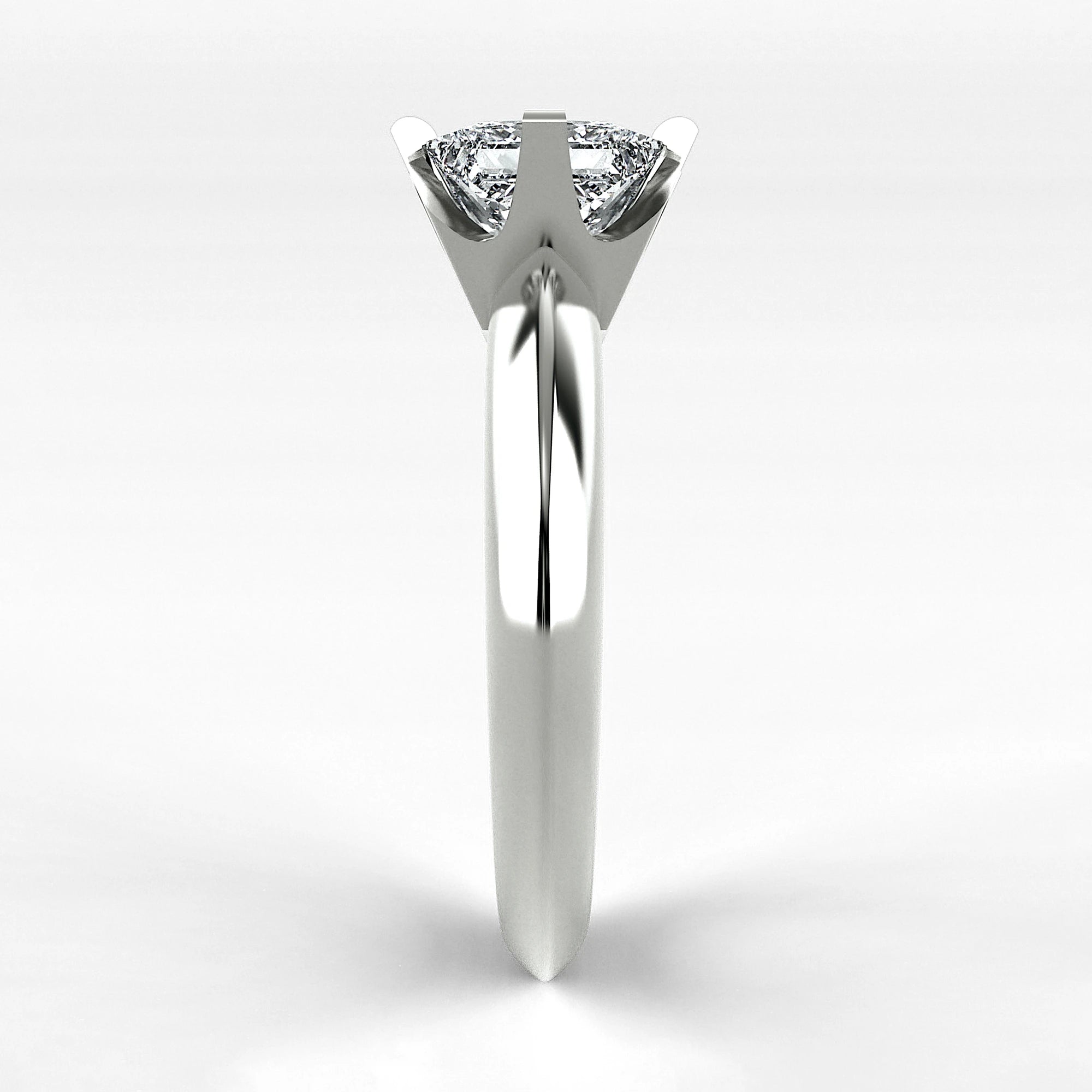 Anillo de Compromiso Magno - Princess en oro blanco - vista 2