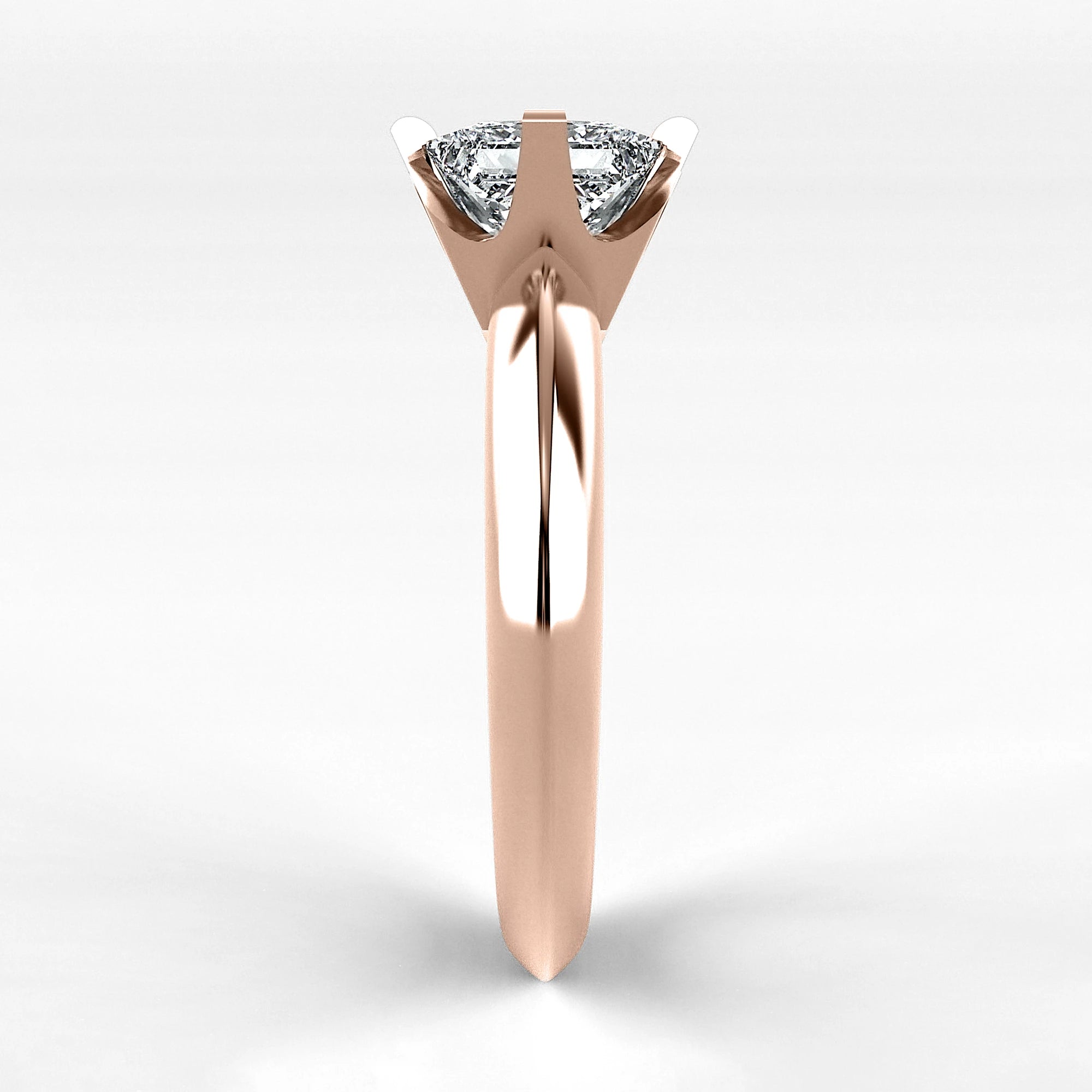 Anillo de Compromiso Magno - Princess en oro rosa - vista 2