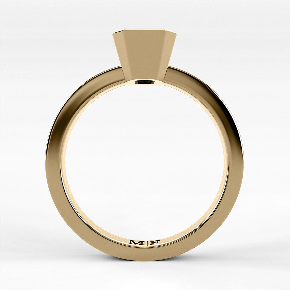 Anillo de Compromiso Eclipse - Esmeralda en oro amarillo - vista 3
