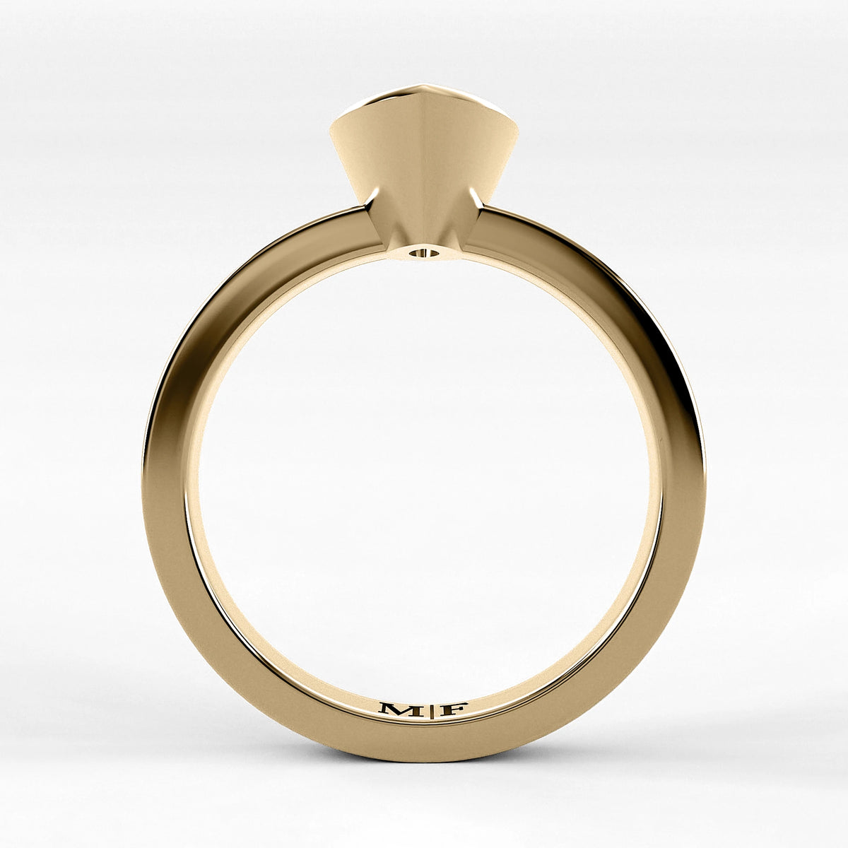 Anillo de Compromiso Eclipse - Marquesa en oro amarillo - vista 3