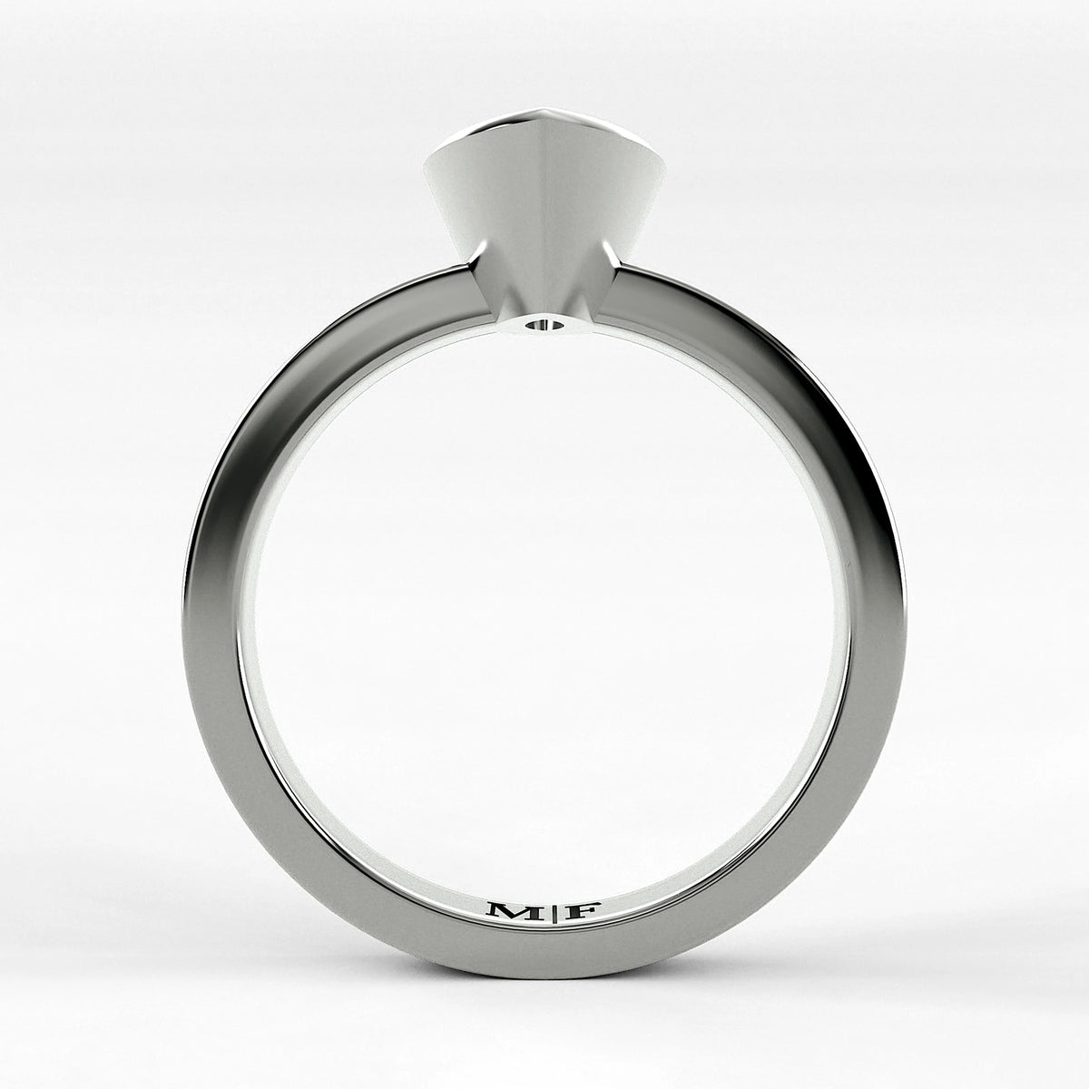 Anillo de Compromiso Eclipse - Marquesa en oro blanco - vista 3
