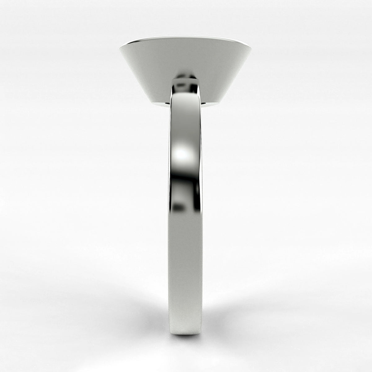 Anillo de Compromiso Eclipse - Oval en oro blanco - vista 2