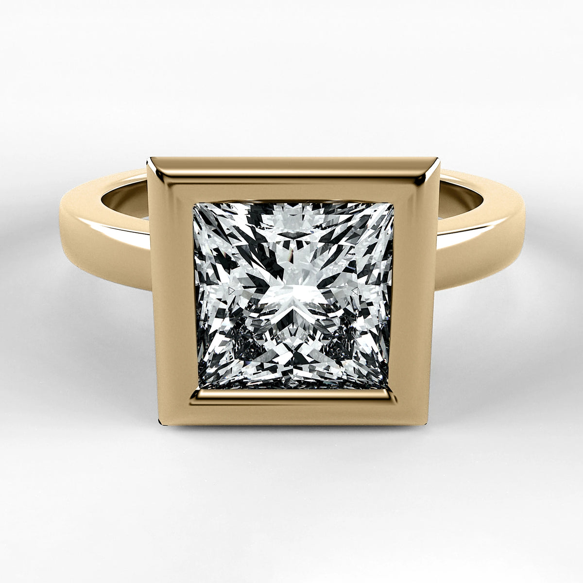 Anillo de Compromiso Eclipse - Princess en oro amarillo - vista 1