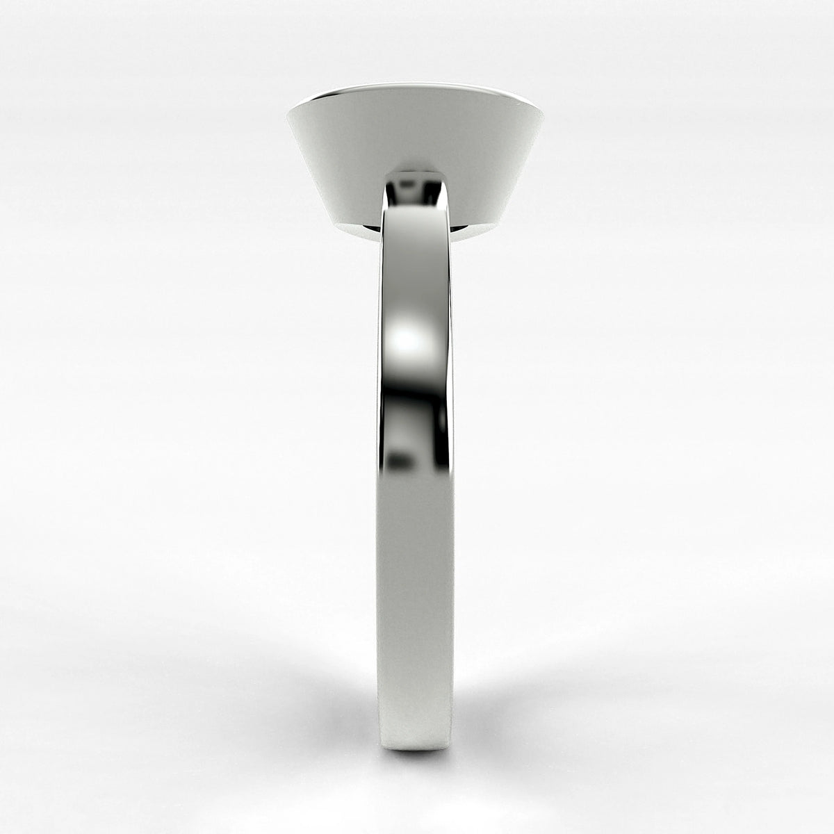 Anillo de Compromiso Eclipse - Redondo en oro blanco - vista 2