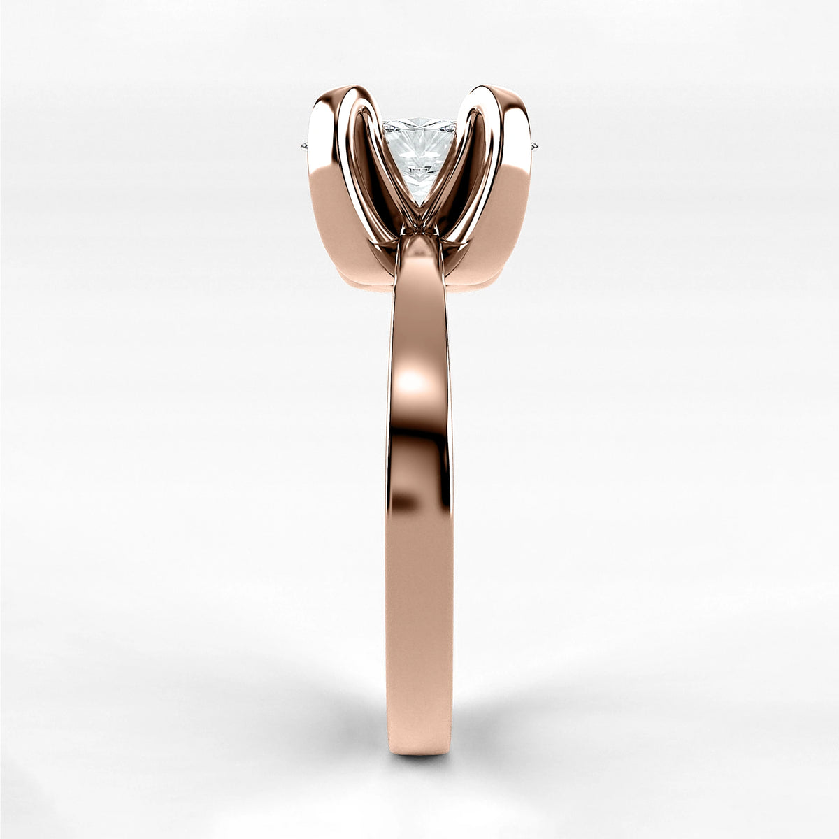 Anillo de Compromiso Amapola - Marquesa en oro rosa - vista 2