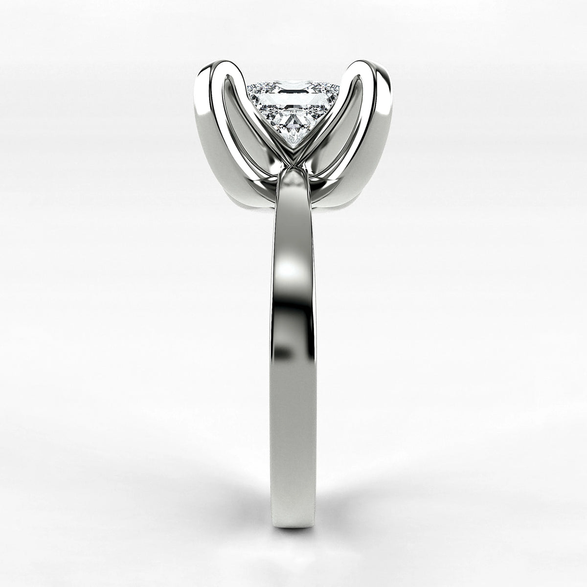 Anillo de Compromiso Amapola - Princess en oro blanco - vista 2