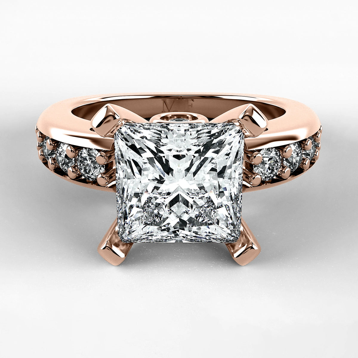 Anillo de Compromiso Riviere - Princess en oro rosa - vista 1