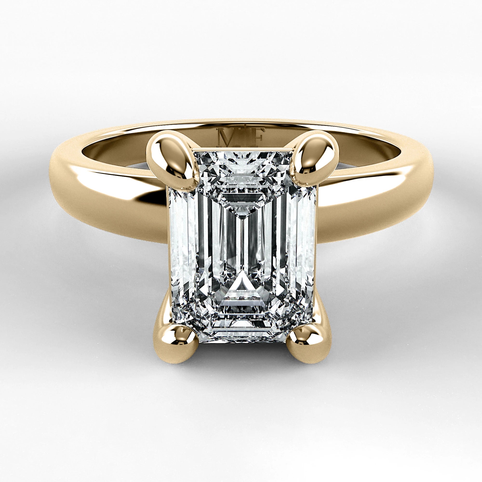 Anillo de Compromiso Verona - Esmeralda en oro amarillo - vista 1