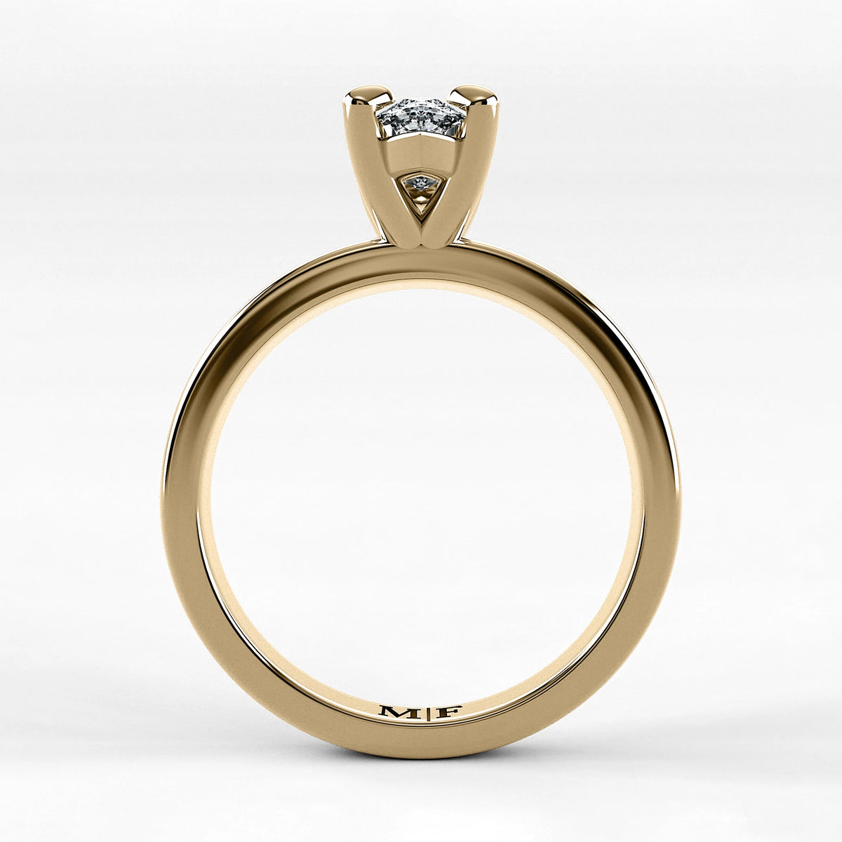 Anillo de Compromiso Verona - Marquesa en oro amarillo - vista 3