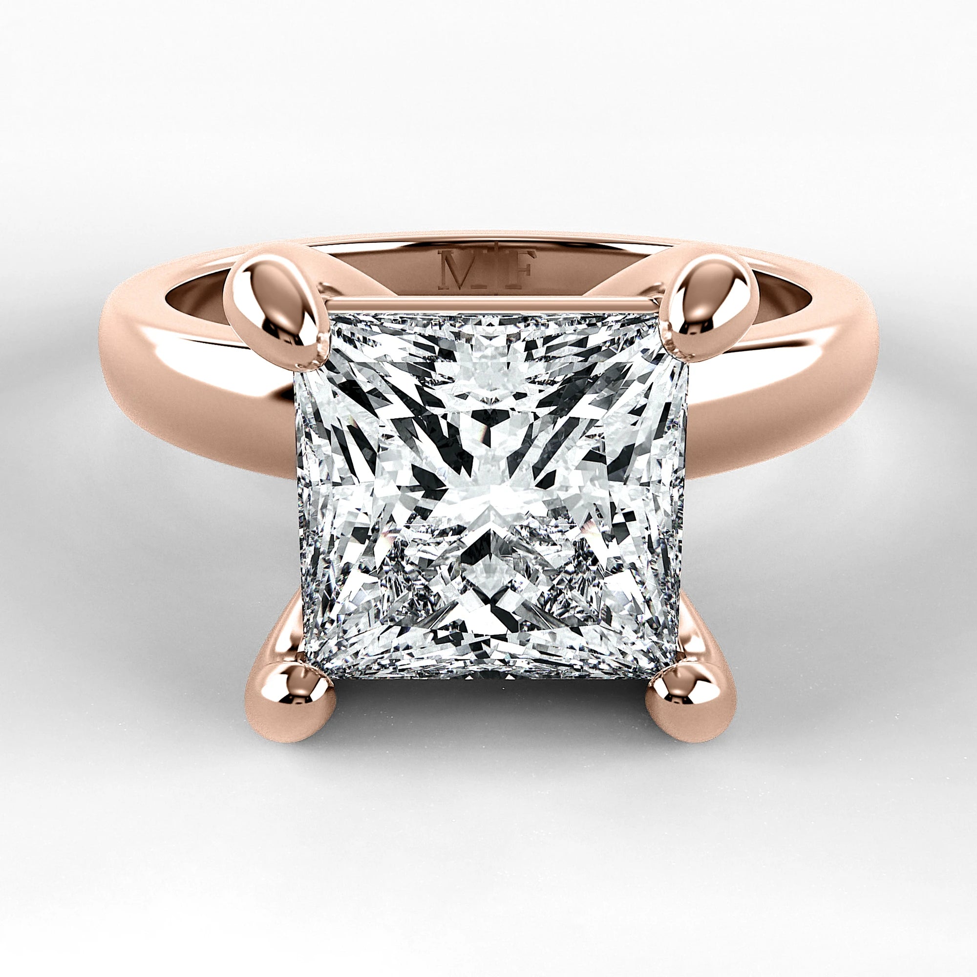 Anillo de Compromiso Verona - Princess en oro rosa - vista 1