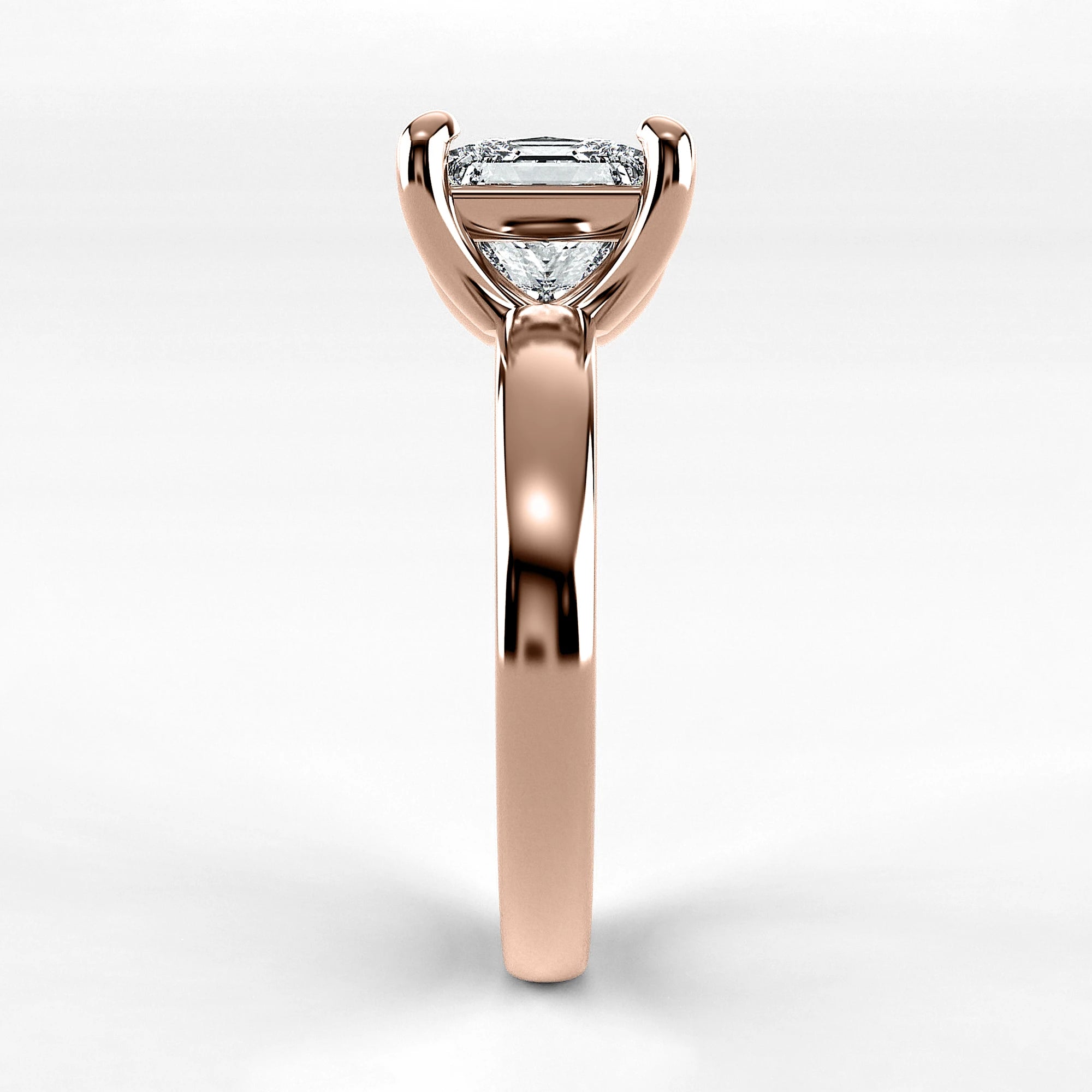 Anillo de Compromiso Verona - Princess en oro rosa - vista 2