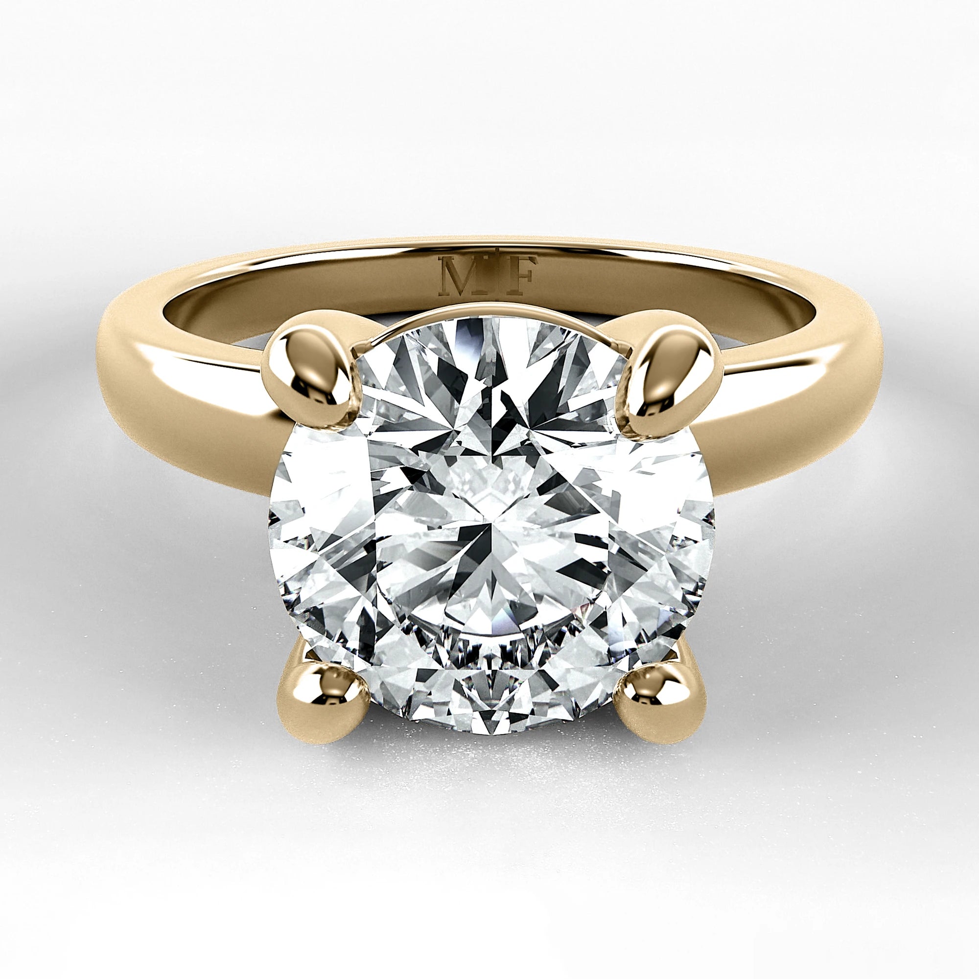 Anillo de Compromiso Verona - Redondo en oro amarillo - vista 1