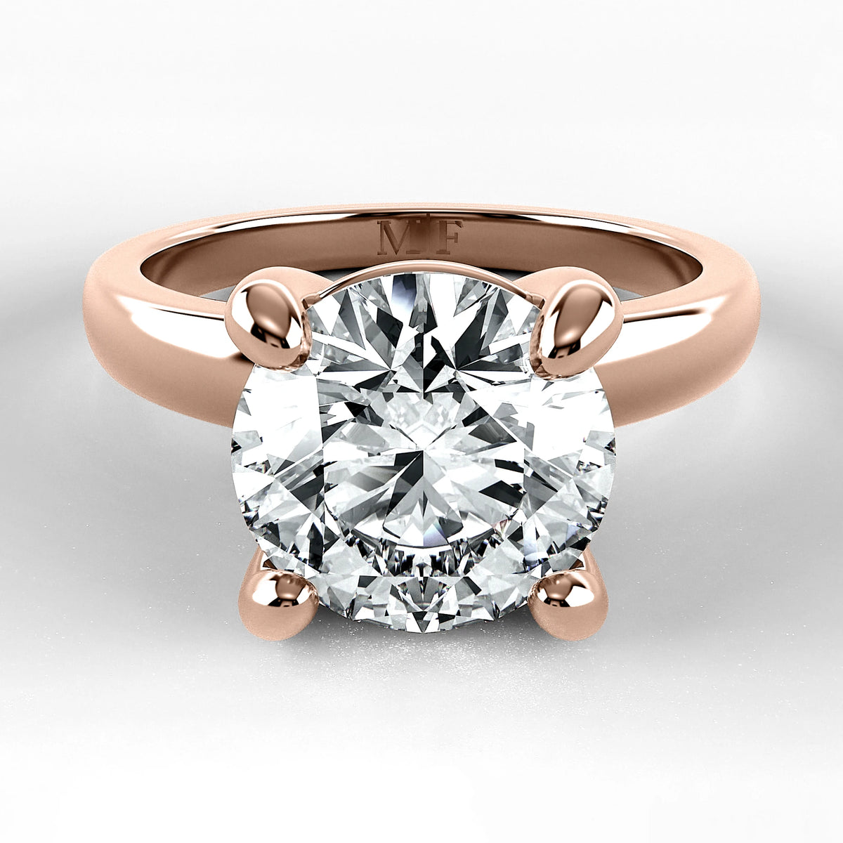 Anillo de Compromiso Verona - Redondo en oro rosa - vista 1